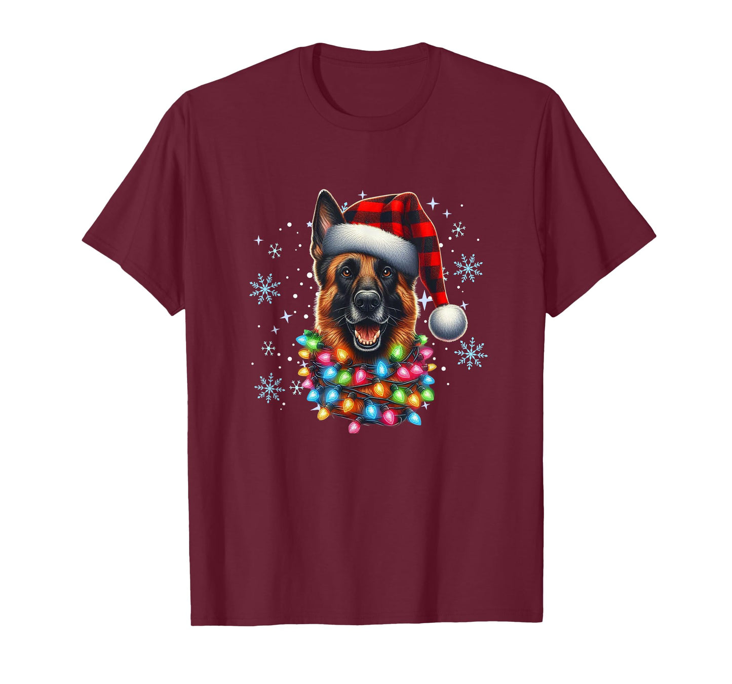 Belgian Shepherd Christmas Xmas Malinois Lover T-Shirt