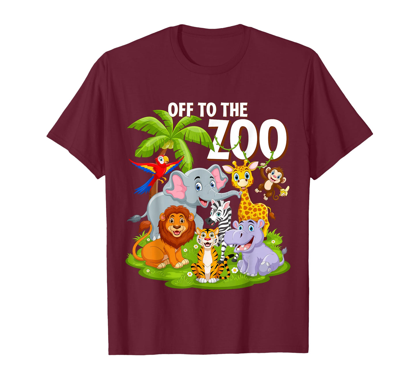 Safari Zoo Birthday Party Wild Zoo Animals Teacher Toddlers T-Shirt