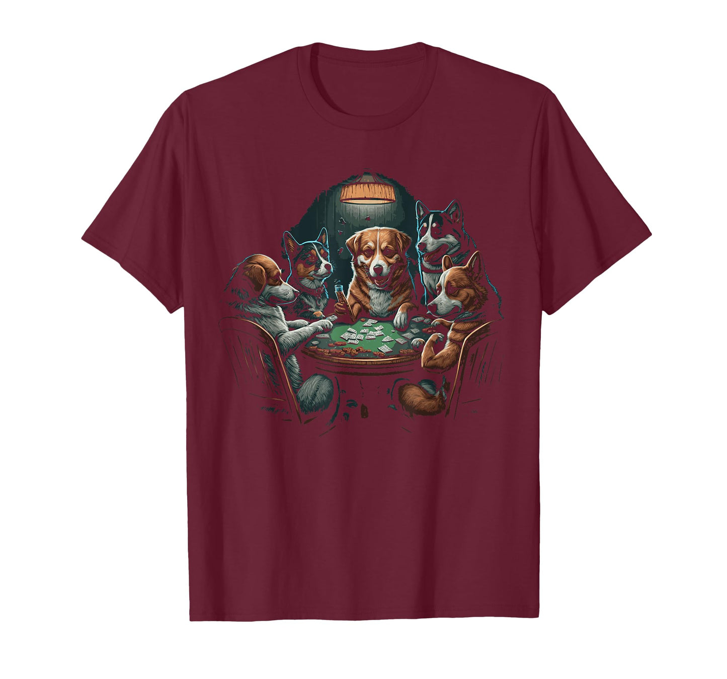 Dogs Playing Poker Cards Dog Casino Player Gambling T-Shirt for Men Women