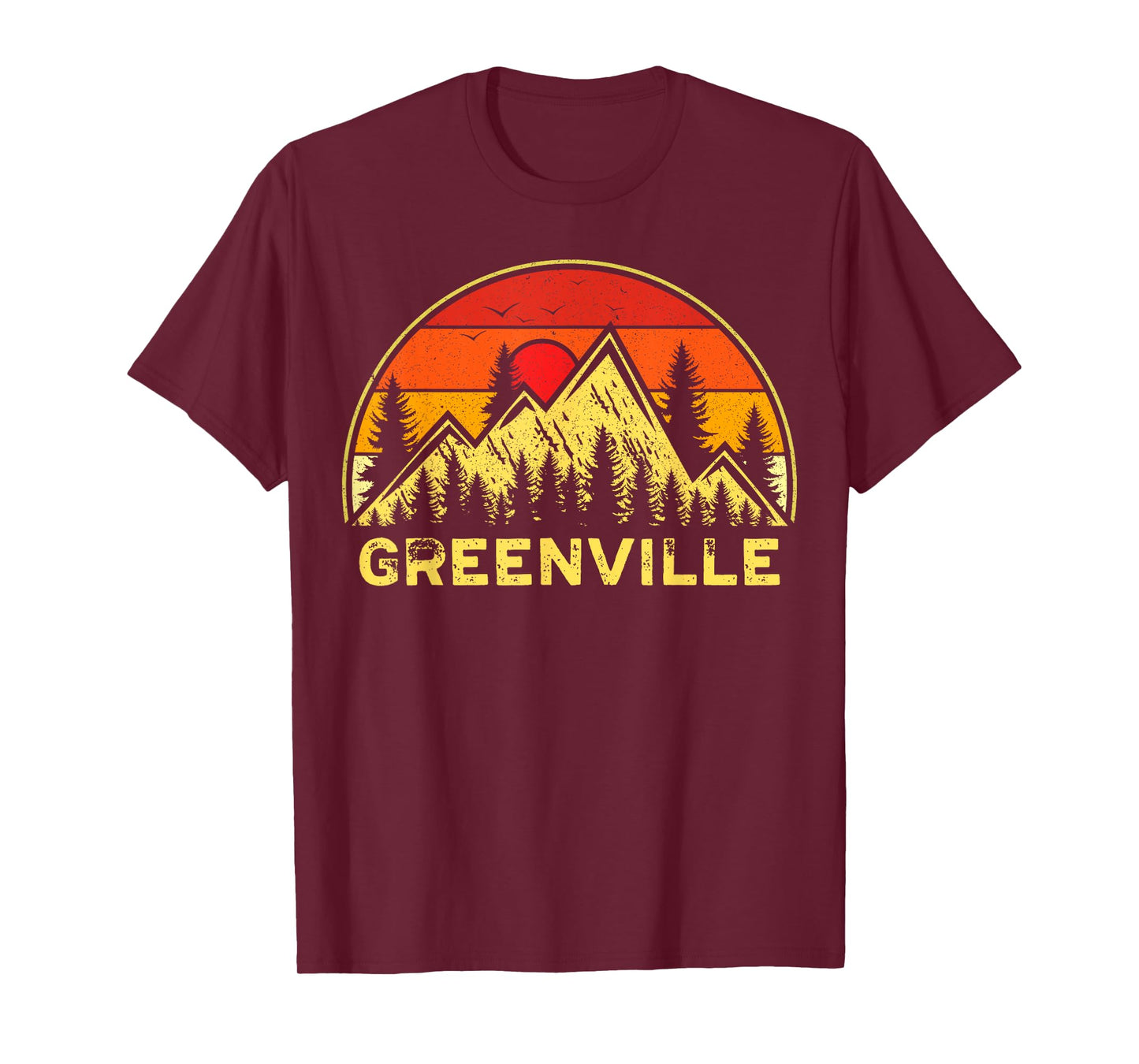 Retro Greenville South Carolina SC Mountains Hiking Souvenir T-Shirt