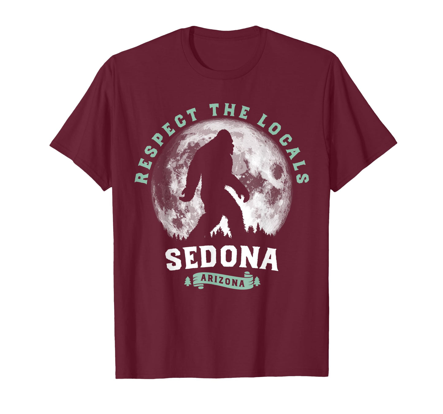 Sedona, Arizona Bigfoot Night Walk Retro Moon T-Shirt