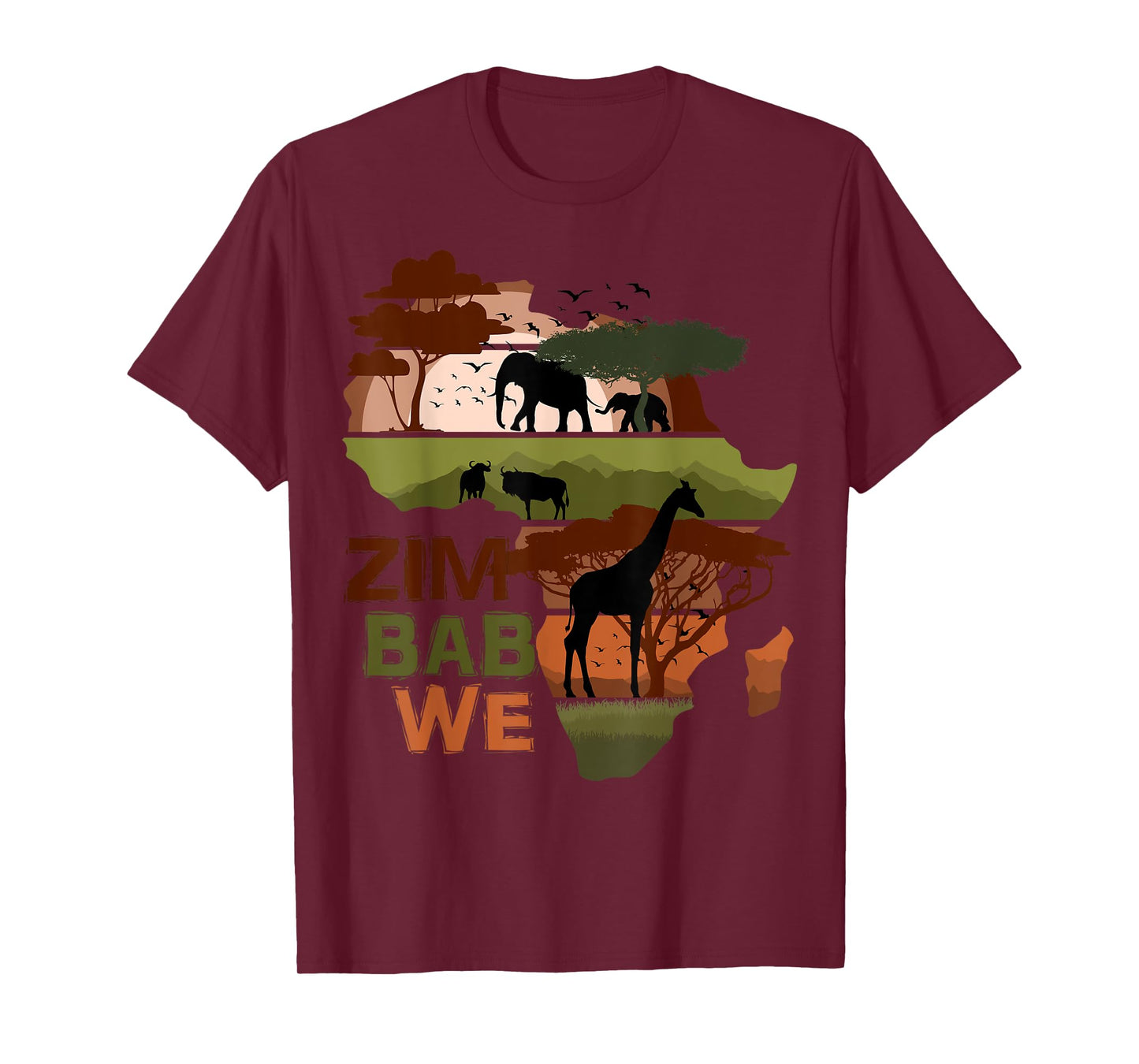 Zimbabwe Africa Sunset Continent Nature Wild Life T-Shirt
