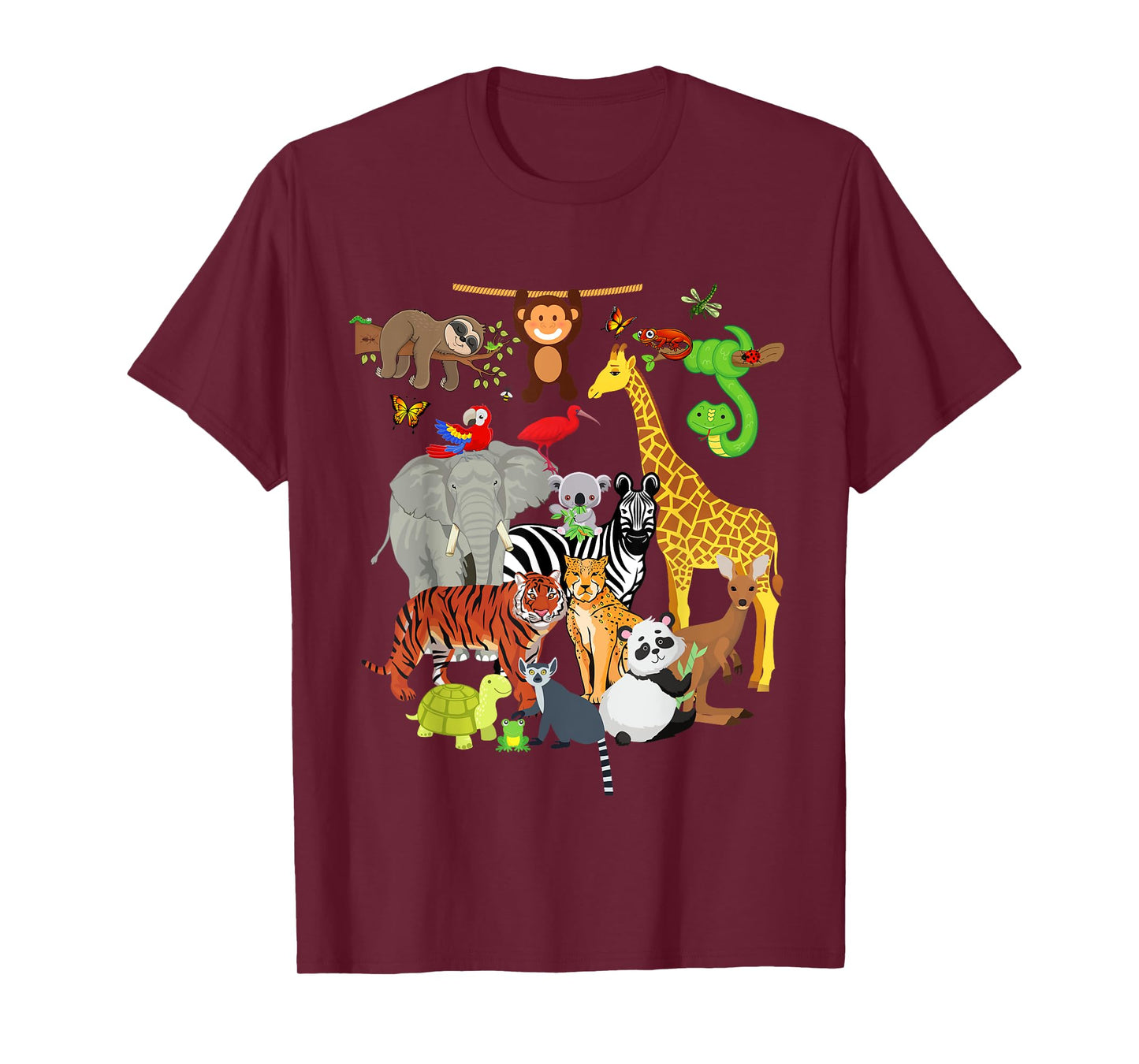 Zoo Animals Wildlife Birthday Party Zoo Day 26 Animals T-Shirt