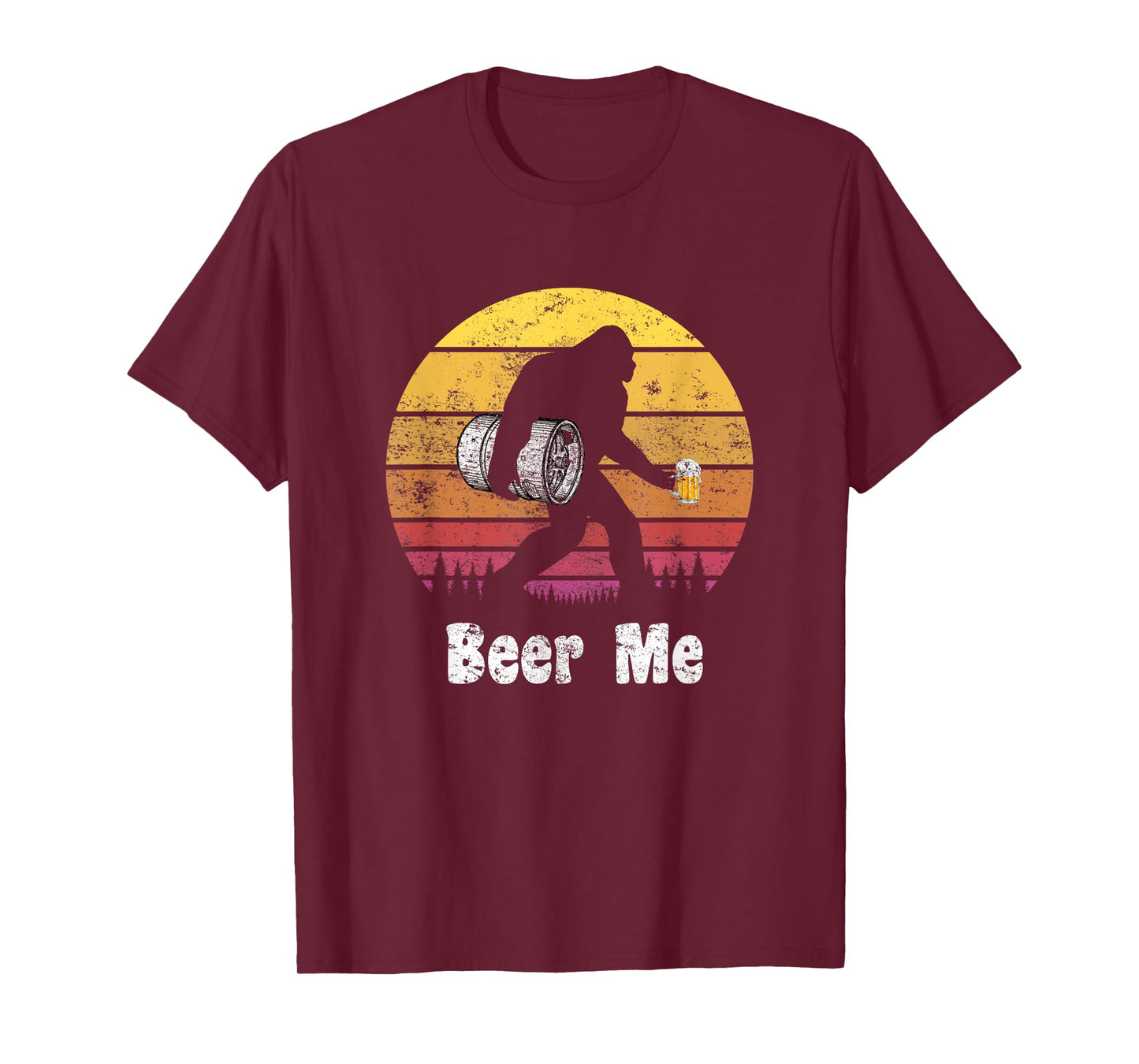 Bigfoot Loves Beer - Beer Me - Funny Bigfoot Beer Sasquatch T-Shirt