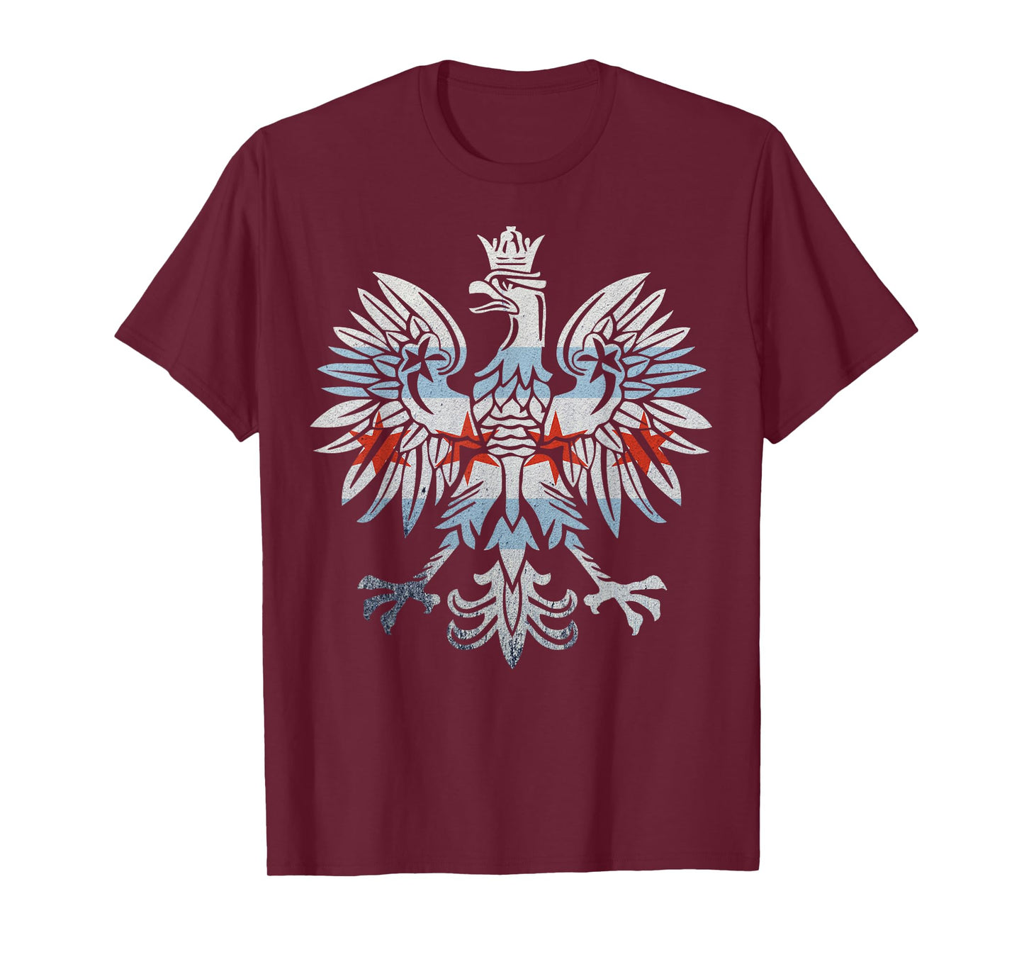 Cool Chicago Flag Polish Eagle | Funny Illinois Emblem Gift T-Shirt