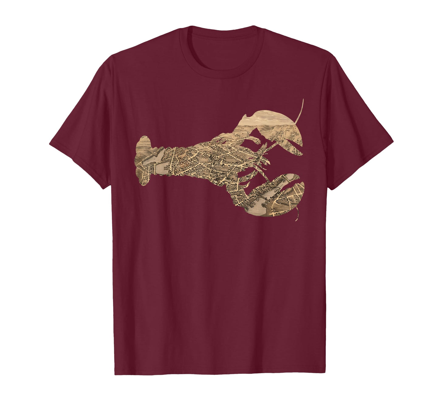 New London CT Lobster Map Silhouette T-Shirt