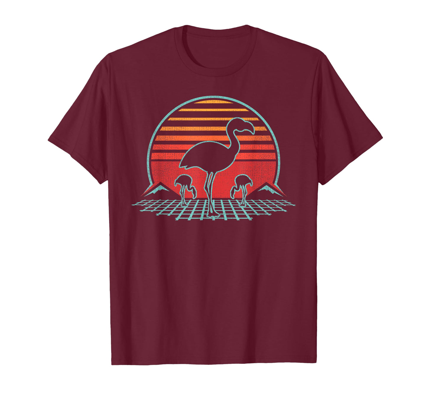 Flamingo Lover Bird Animal Retro Vintage 80s Style T-Shirt