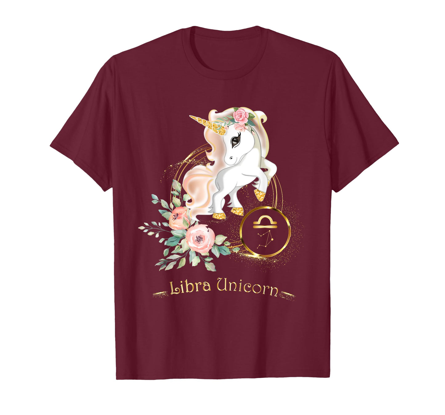 Libra Shirt Zodiac Unicorn Sign Astrology for Women Kids T-Shirt