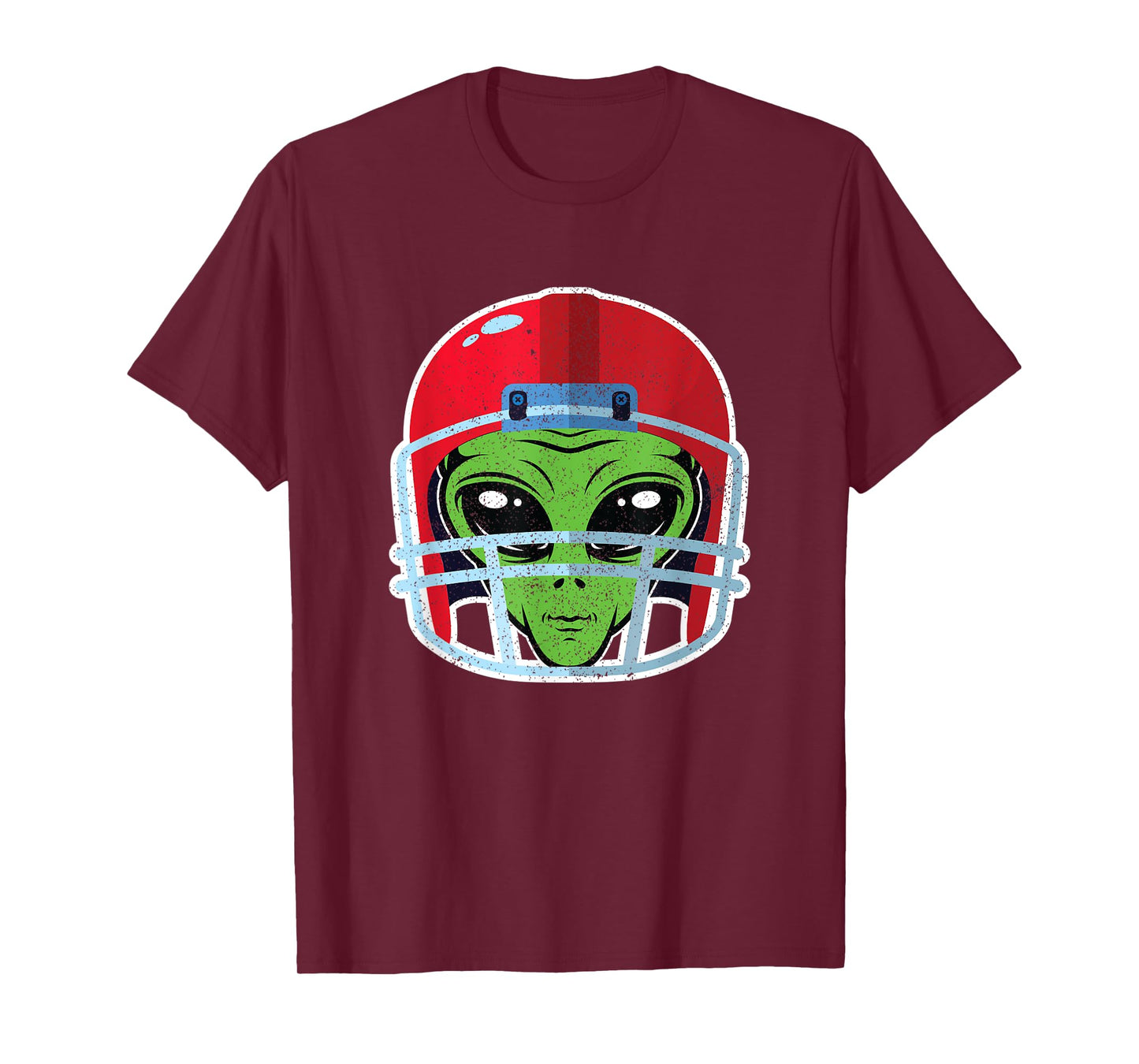 Alien Football Helmet Halloween Gift for Outer Space Lover T-Shirt