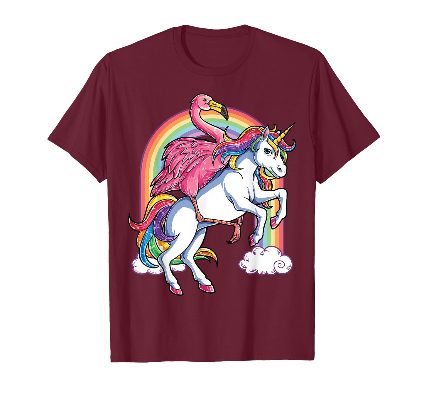 Pink Flamingo Unicorn T shirt Bird Lovers Squad Rainbow Gift T-Shirt