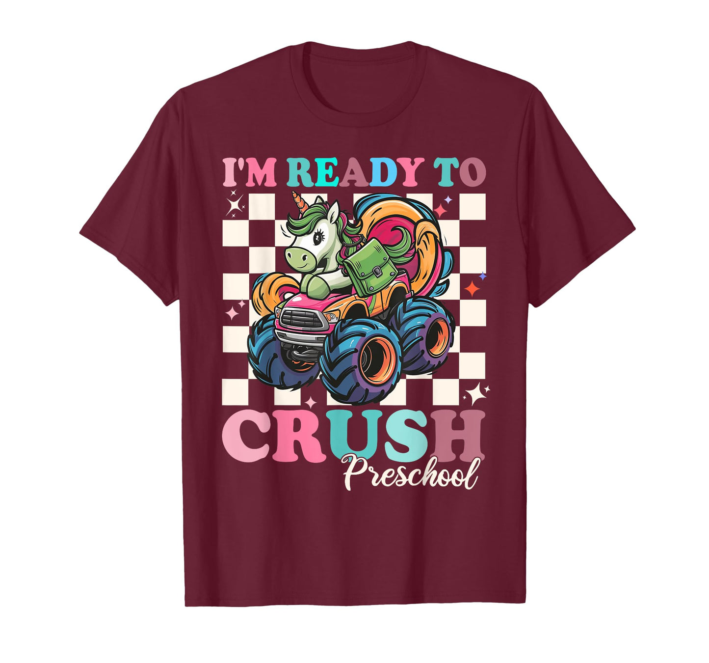 I'm Ready To Crush preschool Unicorn monster truck Girls T-Shirt