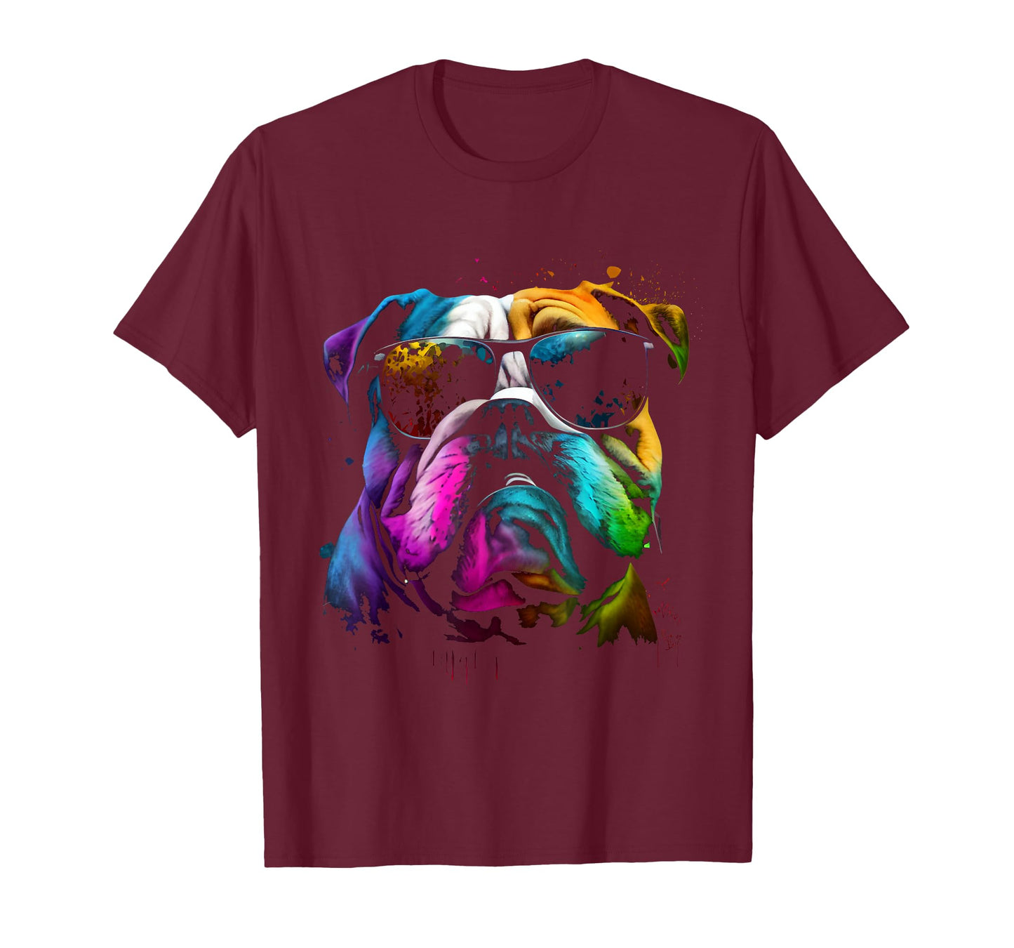 English bulldog sunglasses pet lover dog T-Shirt