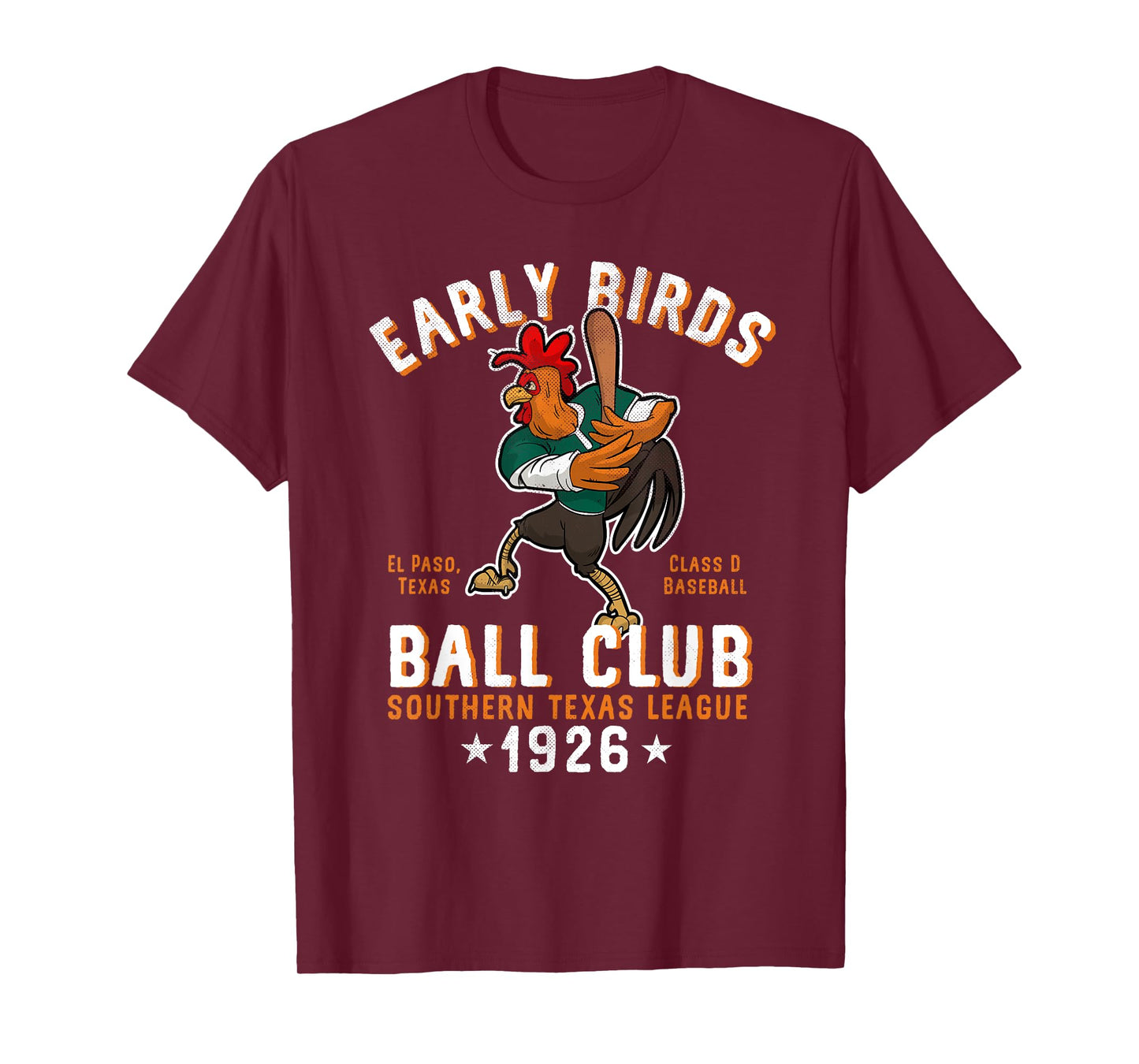El Paso Early Birds Retro Minor League Baseball Team T-Shirt