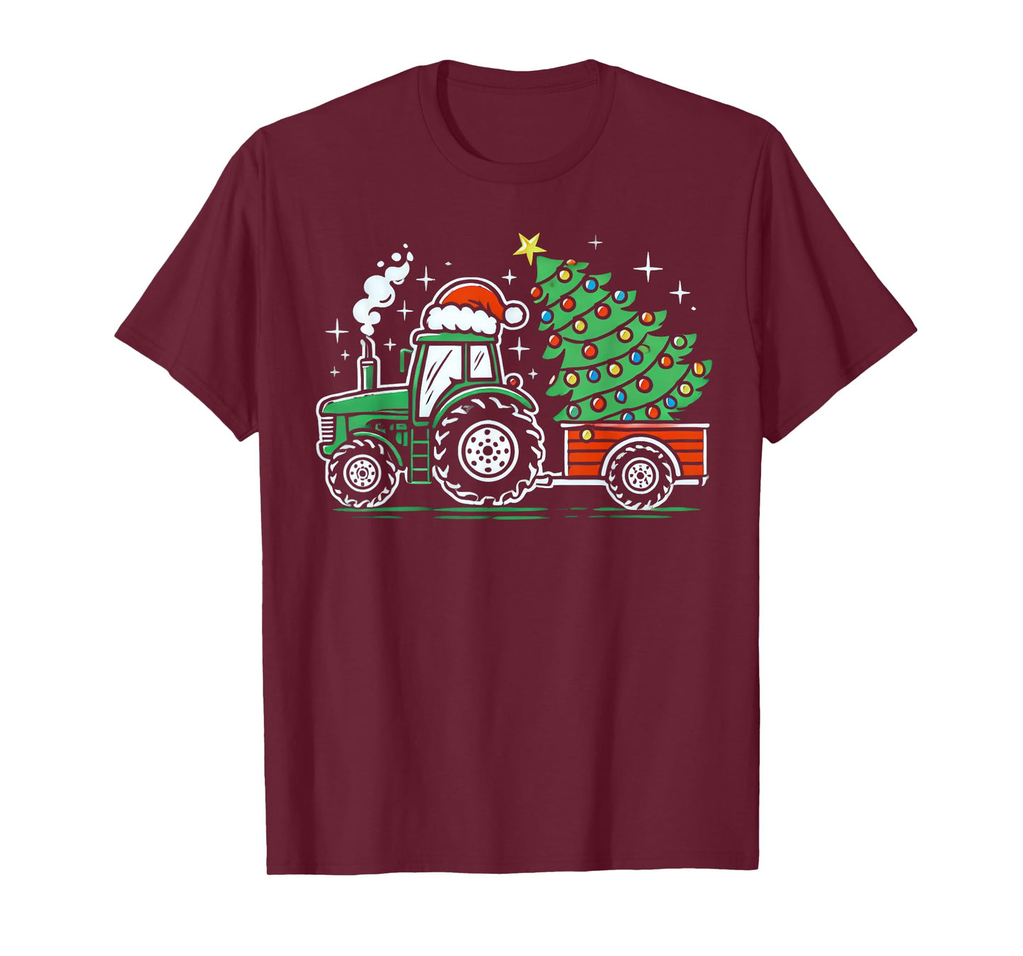 Farm Truck Christmas Tree Tractor Farmer Xmas Boys Kids T-Shirt