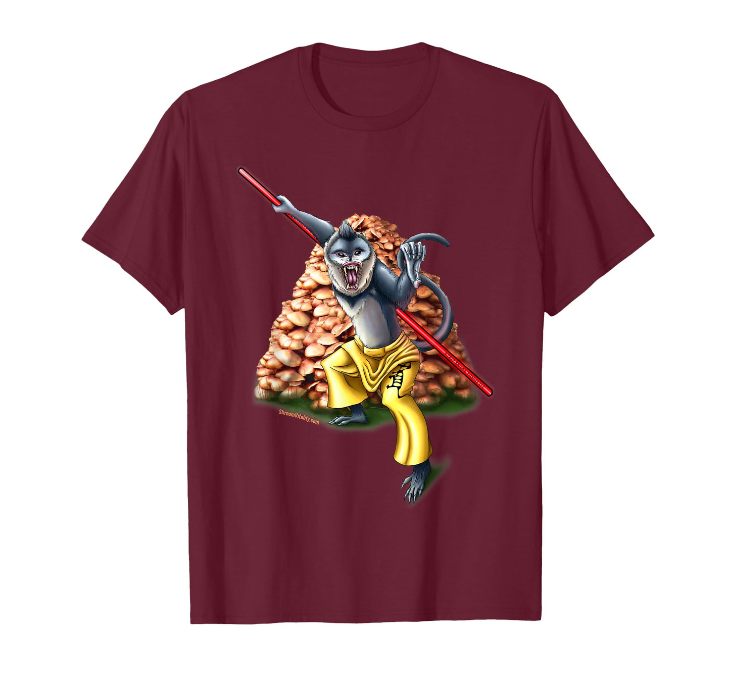 Yunnan Snob Nosed Monkey protecting his mushrooms Fungivore T-Shirt