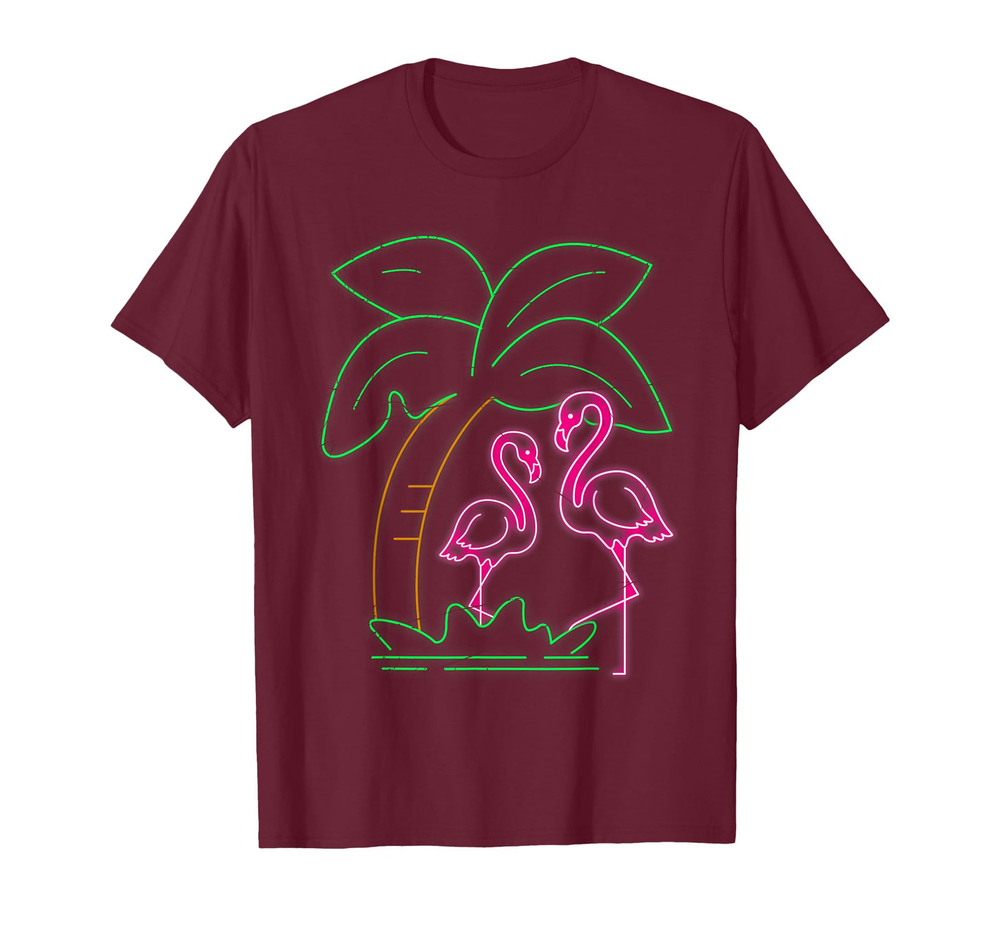Exotic Bird Flamingos Tropical Animal Palm Tree Flamingo T-Shirt