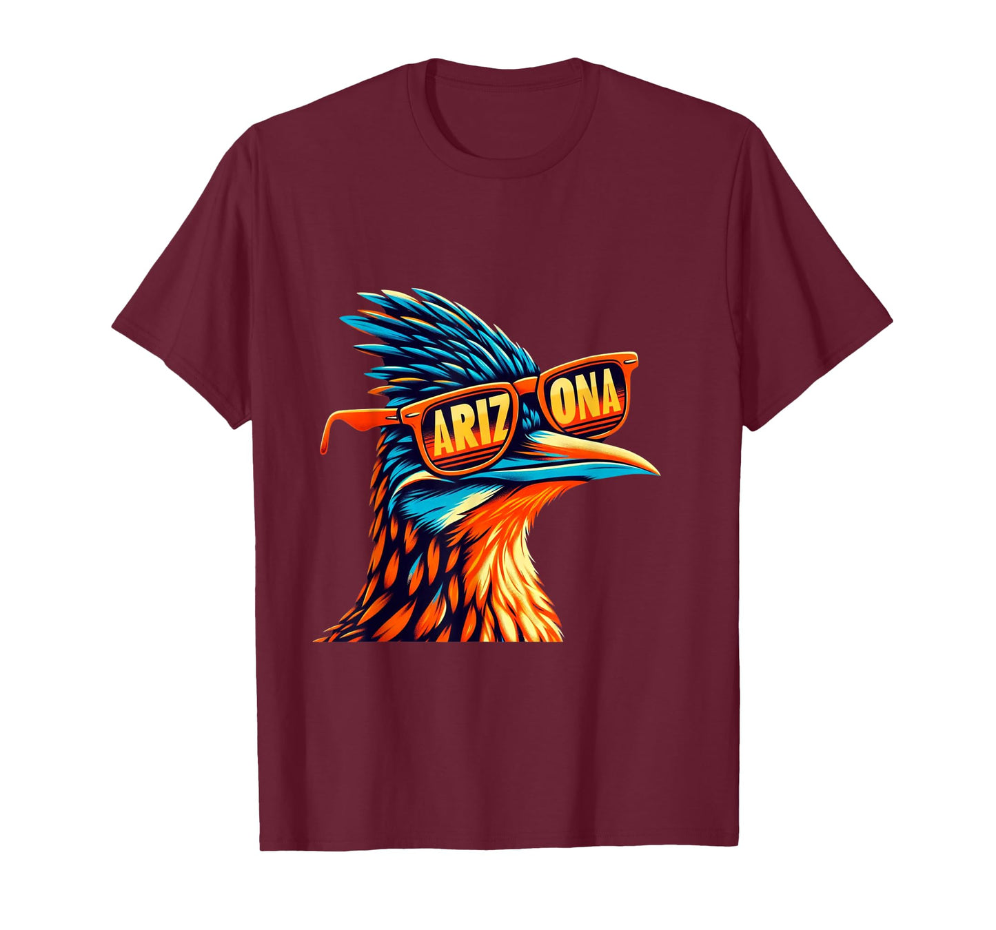 Arizona Roadrunner in Retro Sunglasses Southwest Desert Bird T-Shirt