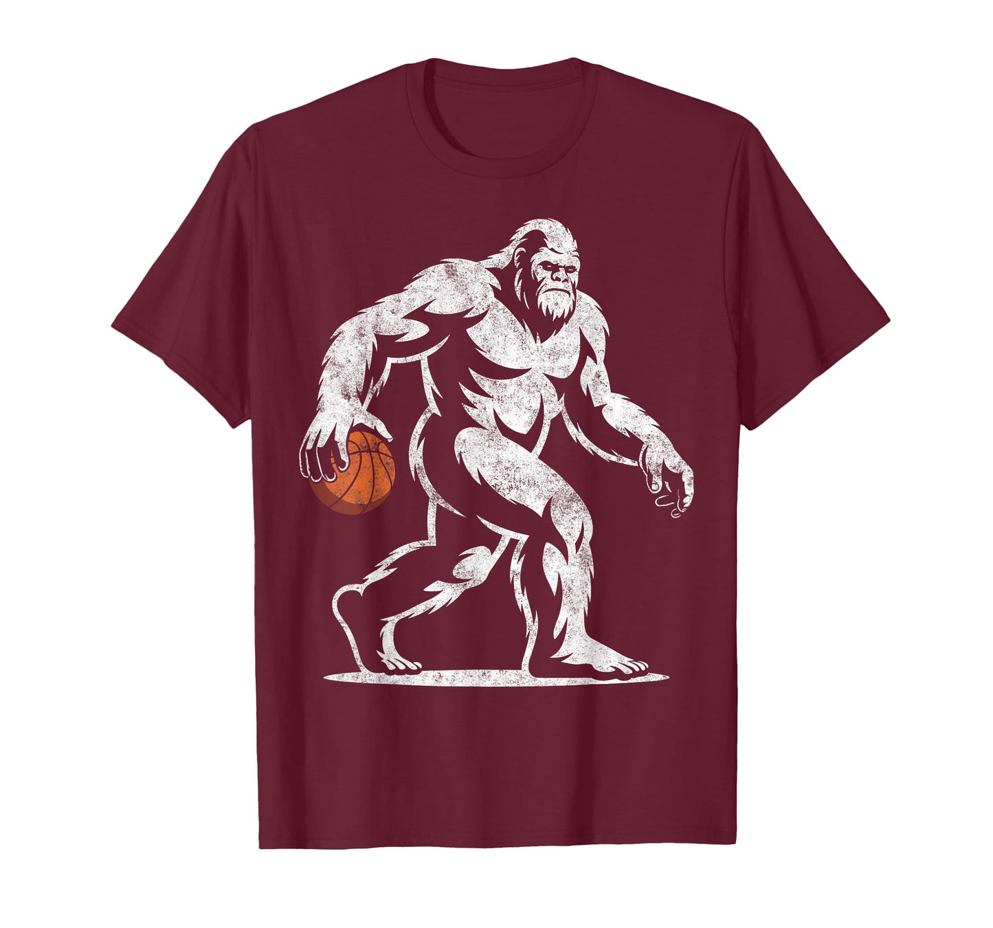 Sasquatch Bigfoot Basketball Ball Player Slam Dunk Hoops Tee T-Shirt