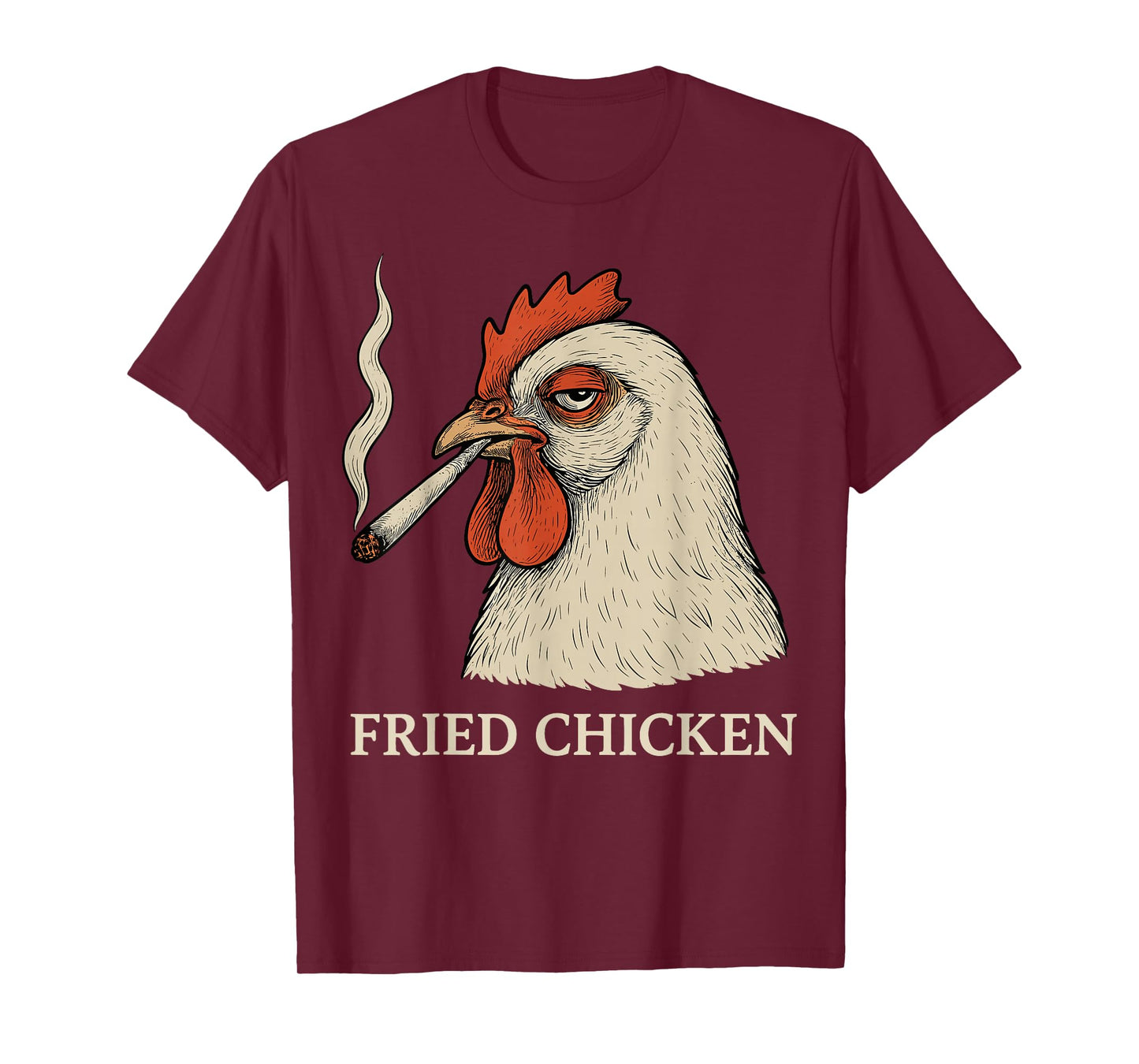 Fried Chicken Smoking Joint Funny Weed Lover Cannabis 420 T-Shirt