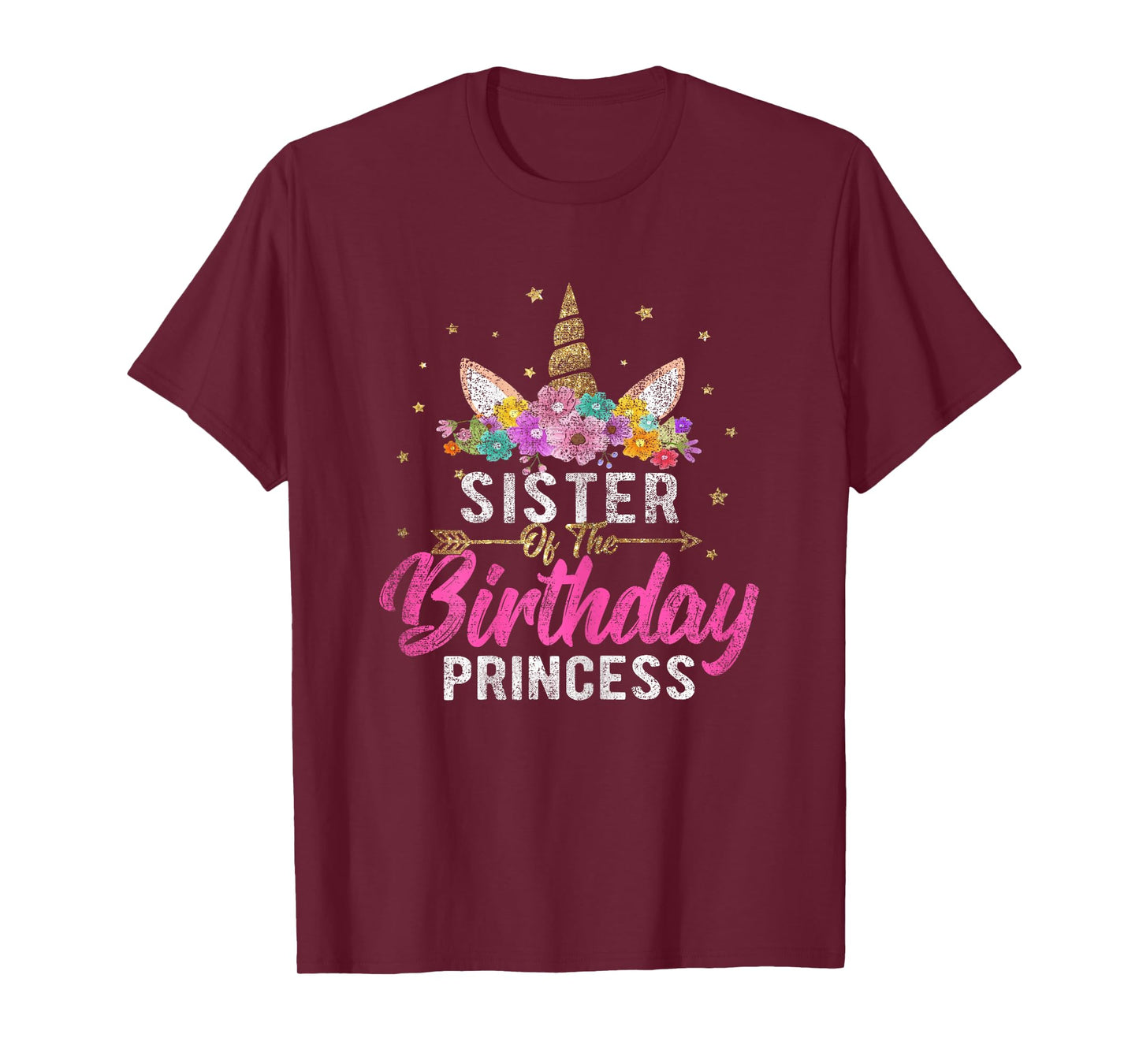 Unicorn Birthday Shirt Sister Of The Birthday Girl Tee Gift T-Shirt
