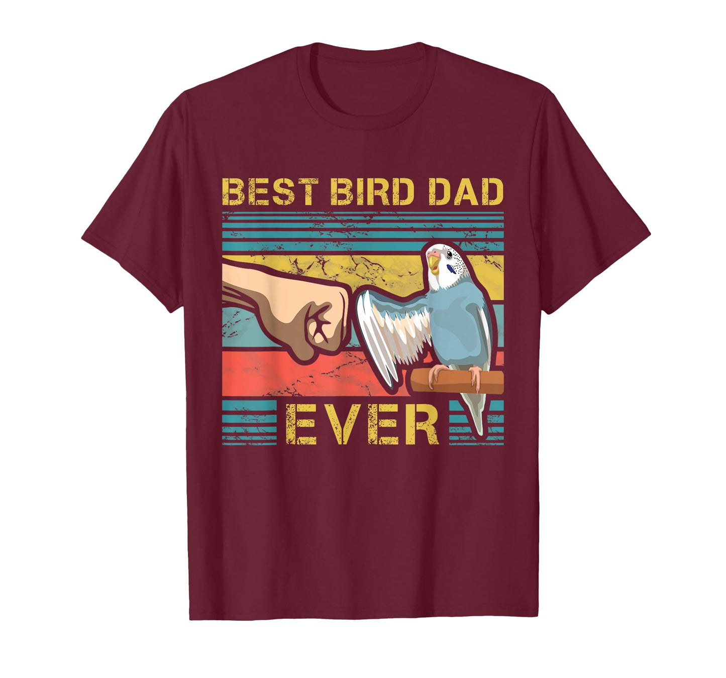 Budgie Dad Funny Bird Lover Father Budgerigar Enthusiast T-Shirt
