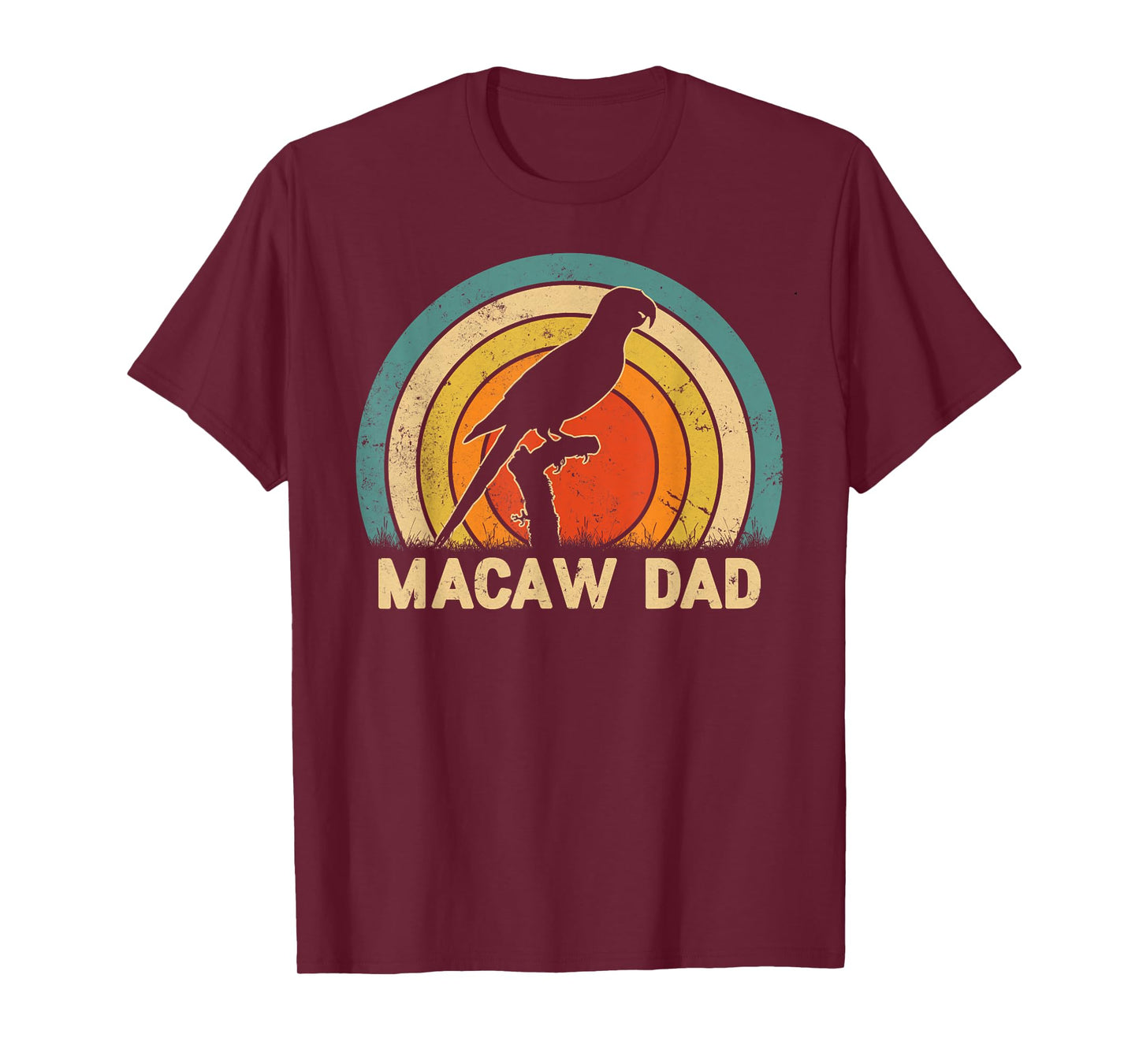 Macaw Dad Father's Day Vintage Style Macaw Bird Dad Daddy T-Shirt
