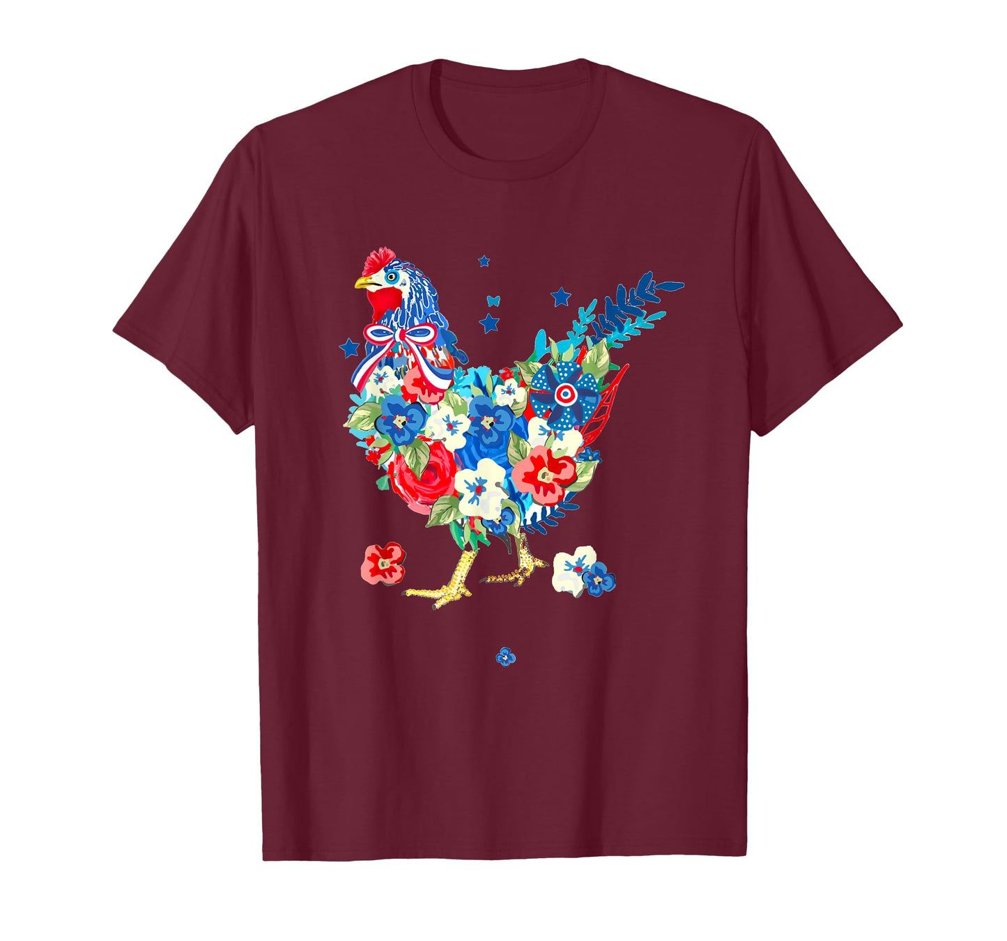 USA American Flag Chicken Lover 4th of July Patriotic Farmer T-Shirt