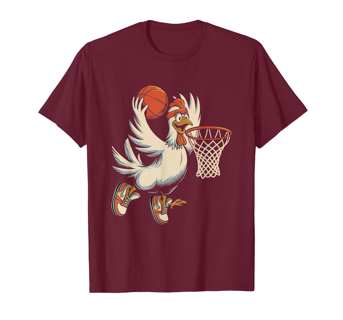 Chicken Playing Basketball Chicken Lover Basketball Funny T-Shirt