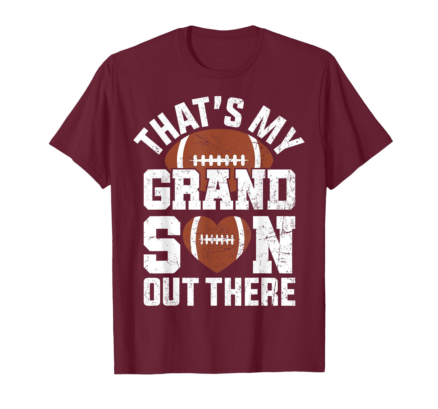 That's My Grandson Out There American Football Grandparents T-Shirt