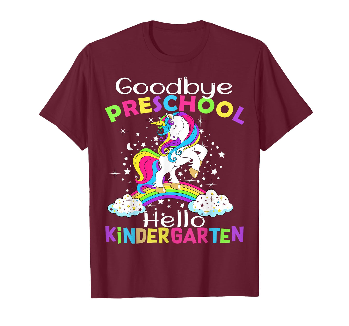 Goodbye Preschool Graduation Hello Kindergarten Prek Unicorn T-Shirt