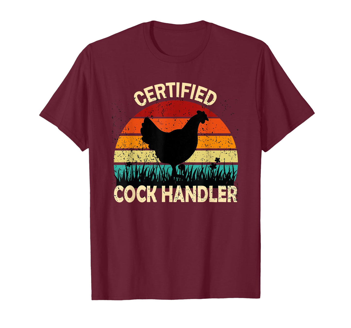 Funny Certified Cock Handler Funny Oddly Specific Meme T-Shirt, Small, Black
