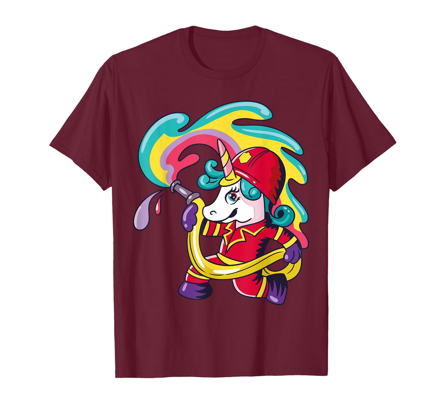Volunteer Fire Brigade Unicorn Firefighter T-Shirt