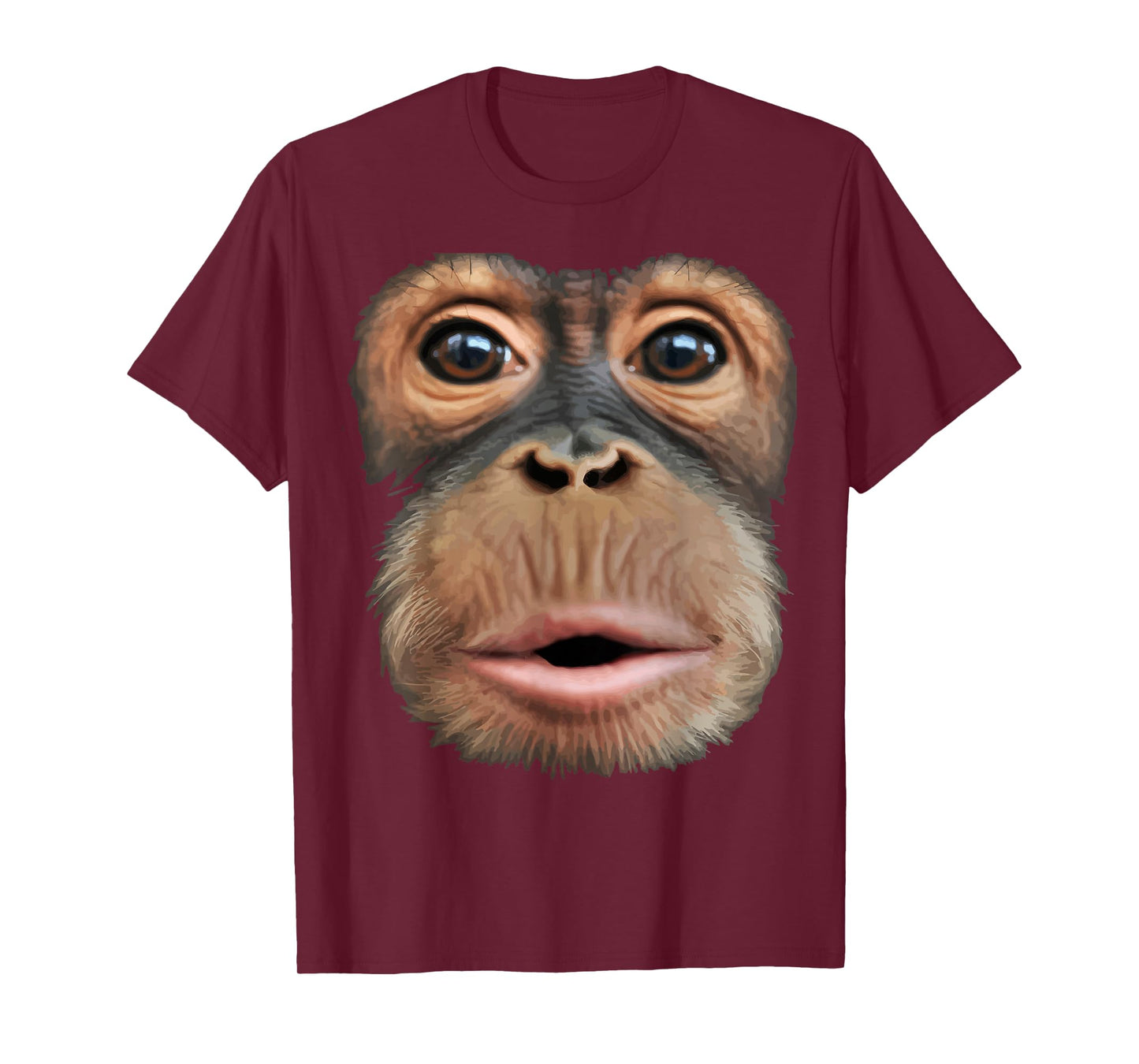 Monkey Face Breath Funny Men Women Halloween Costume T-Shirt