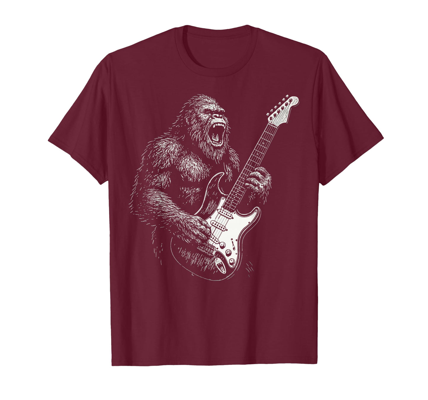 Bigfoot Playing Guitar Sasquatch T-Shirt