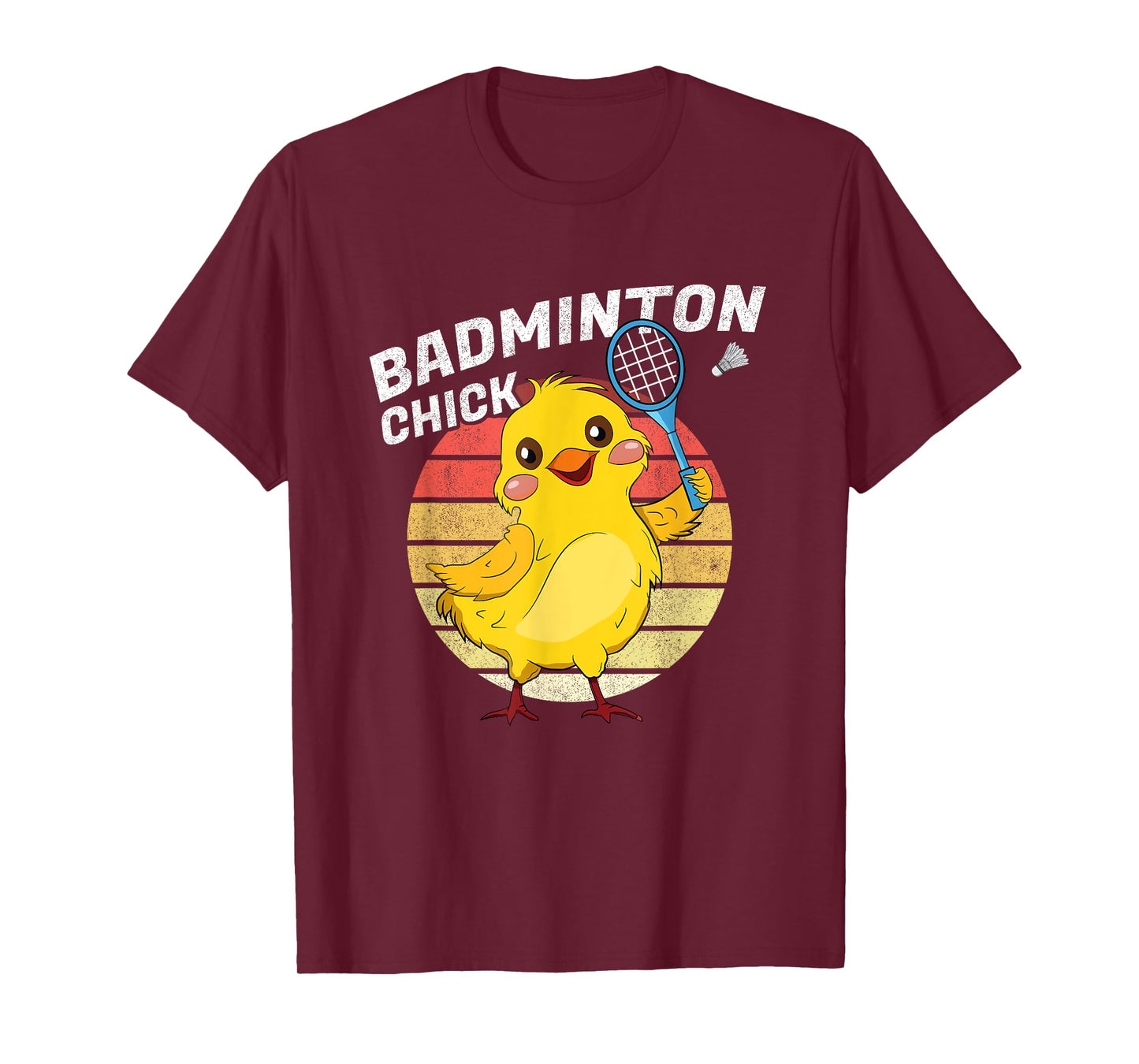 Badminton Chick Retro Chicken Birdie Women Badminton T-Shirt