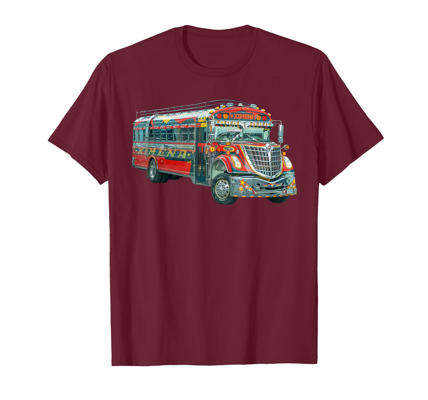 Chicken Bus Guatemala Chapin Quetzal Antigua Tikal Maya 502 T-Shirt