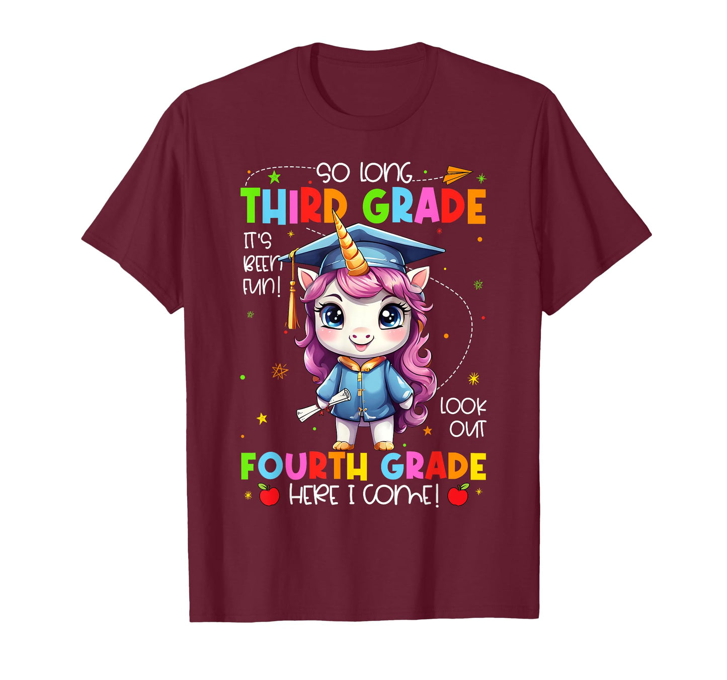 Unicorn So Long 3rd Grade Graduation Last Day Of School T-Shirt