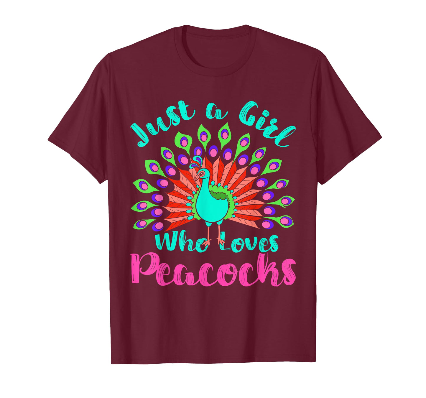 Decorative Bird Lover Women Just A Girl Who Loves Peacocks T-Shirt