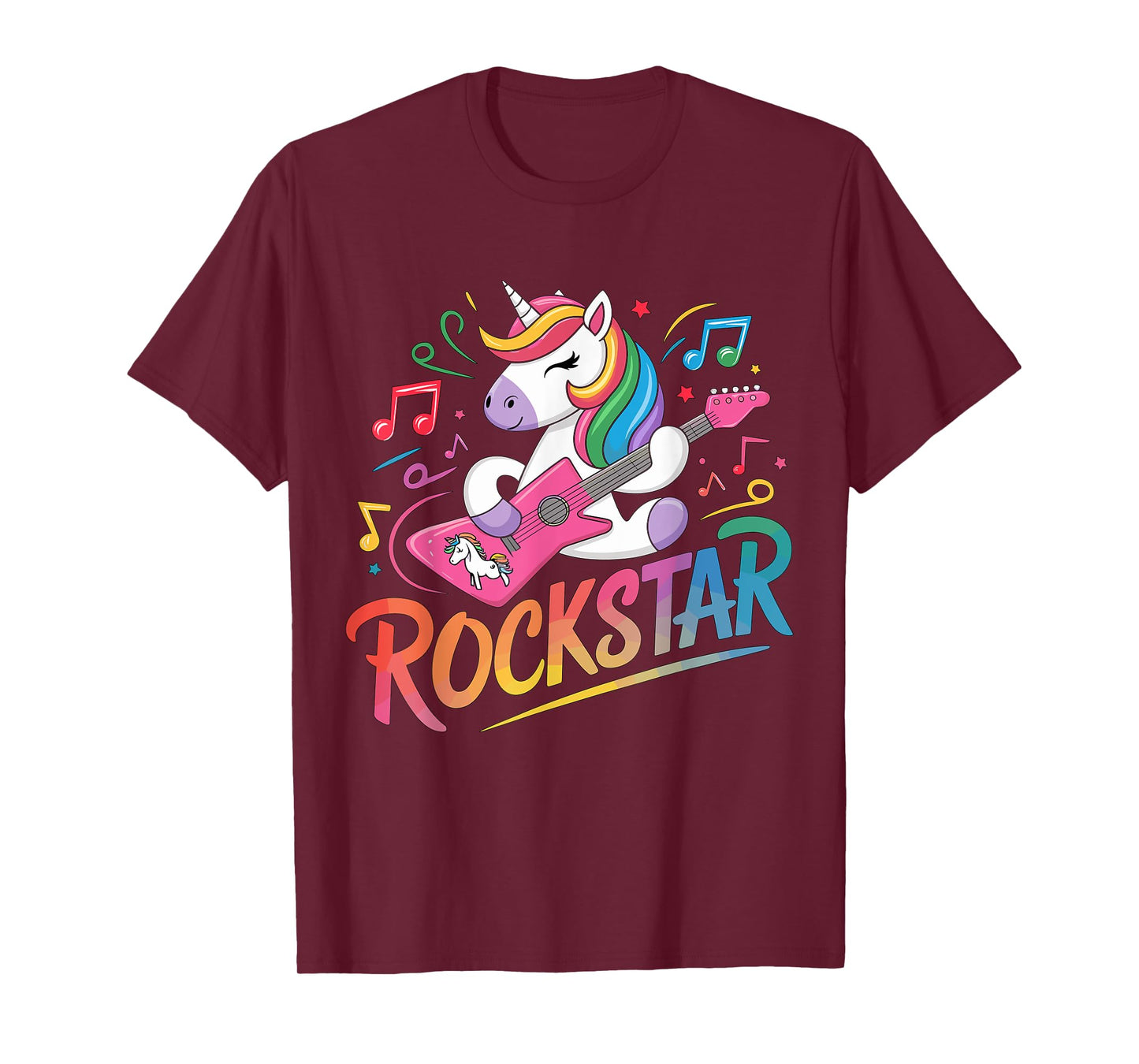 Rockstar Unicorn Guitar Guitarist T-Shirt