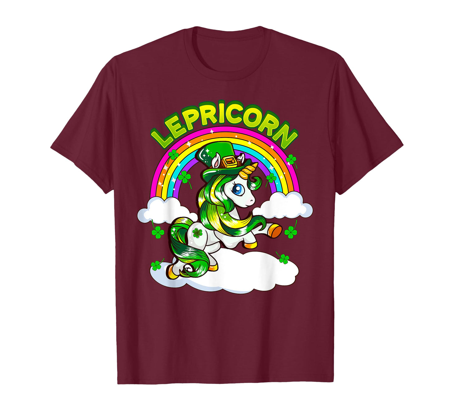 St Patricks Day Girls Unicorn Irish Lepricorn Girls Women T-Shirt