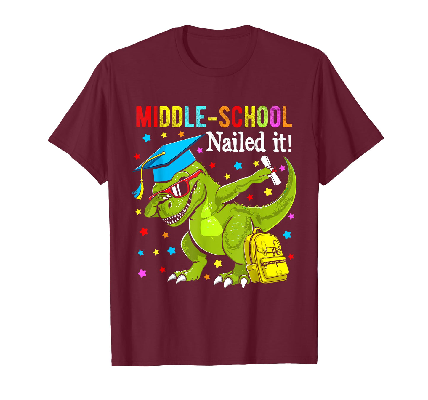 Middle school Nailed It shirt graduation dabbing unicorn T-Shirt