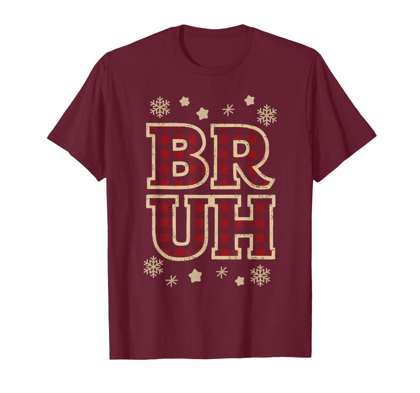 Bruh Funny Christmas Teens Boys Kids Xmas Pajamas T-Shirt