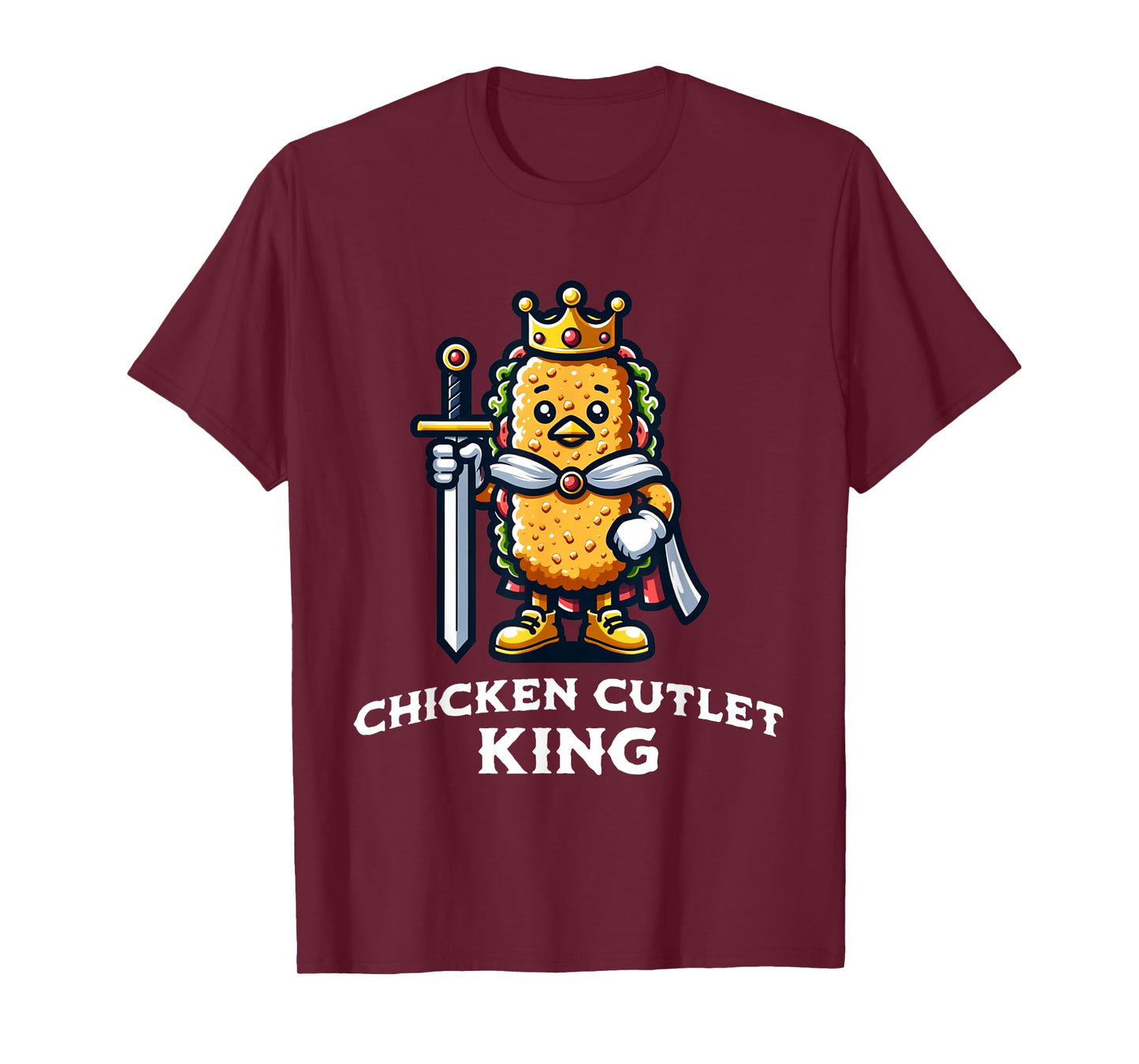 Chicken Cutlet Funny Saying Unisex-Child T-Shirt, Black, Small, Short Sleeve, Cotton Blend, Novelty T-Shirt, Food Enthusiasts, General Audience