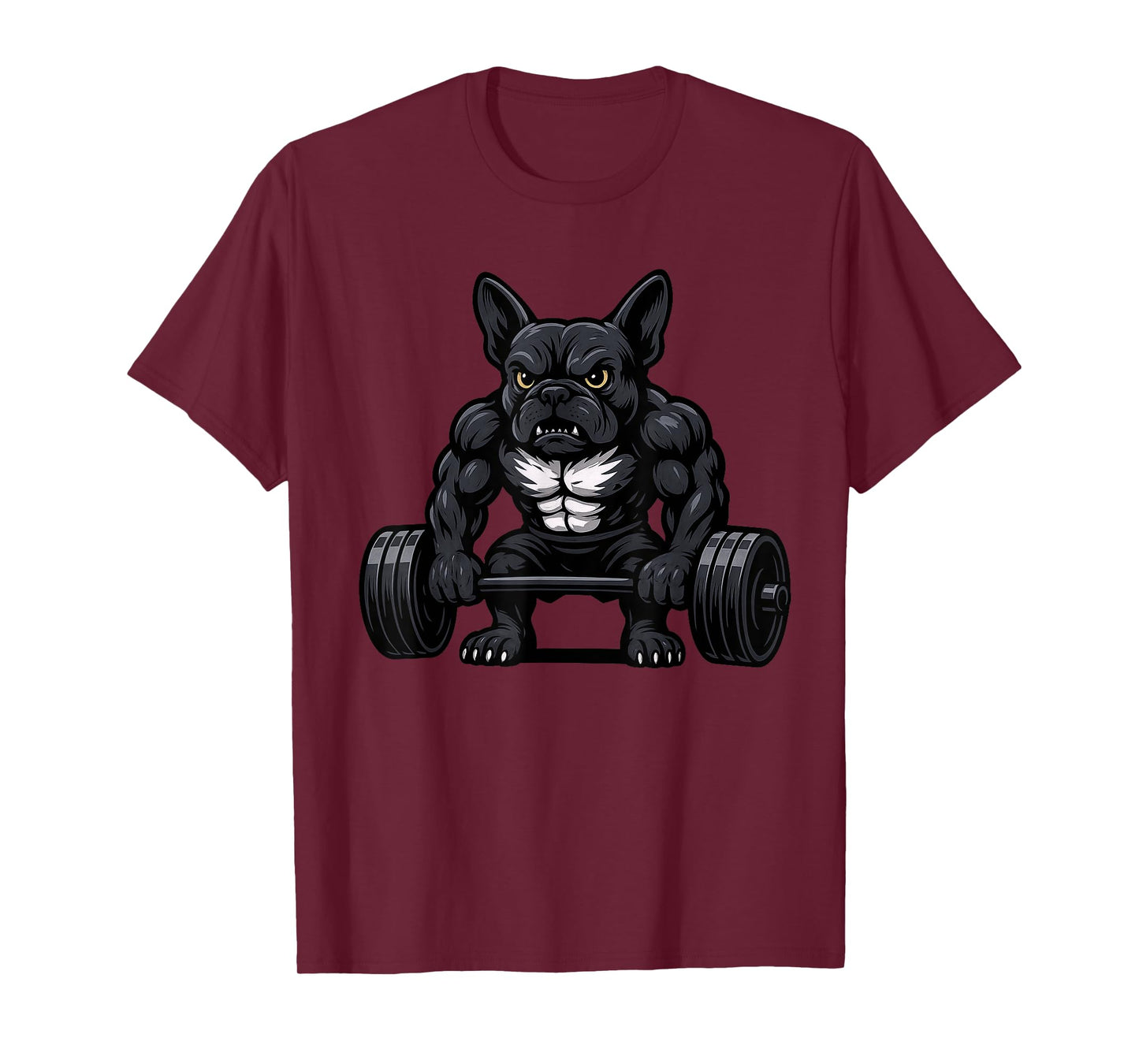 French Bulldog Weightlifting Bodybuilder Workout Gym Dog T-Shirt for Men Women Kids
