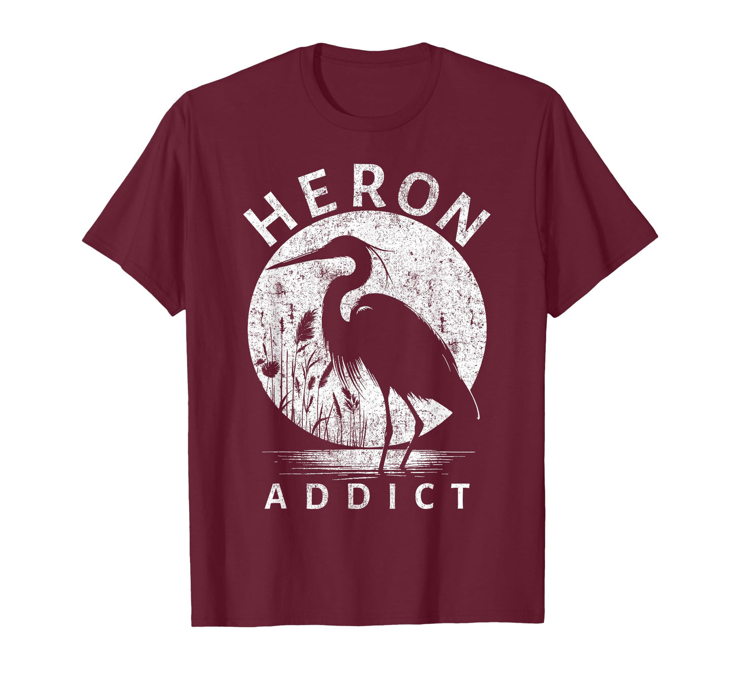 Heron Addict Blue Heron Birding T-Shirt