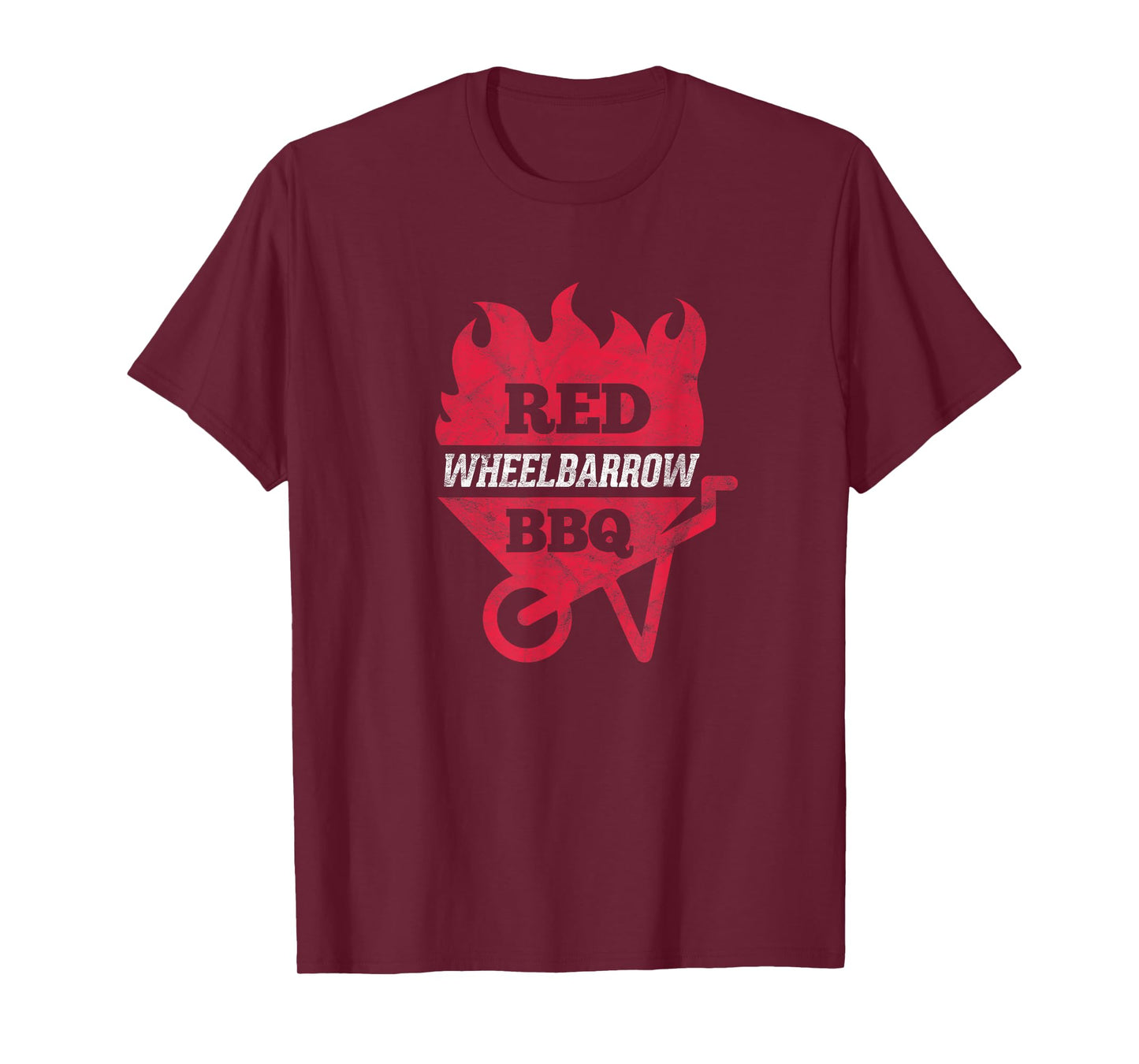 Red Wheelbarrow BBQ Barbeque Grilling Smoking T-Shirt