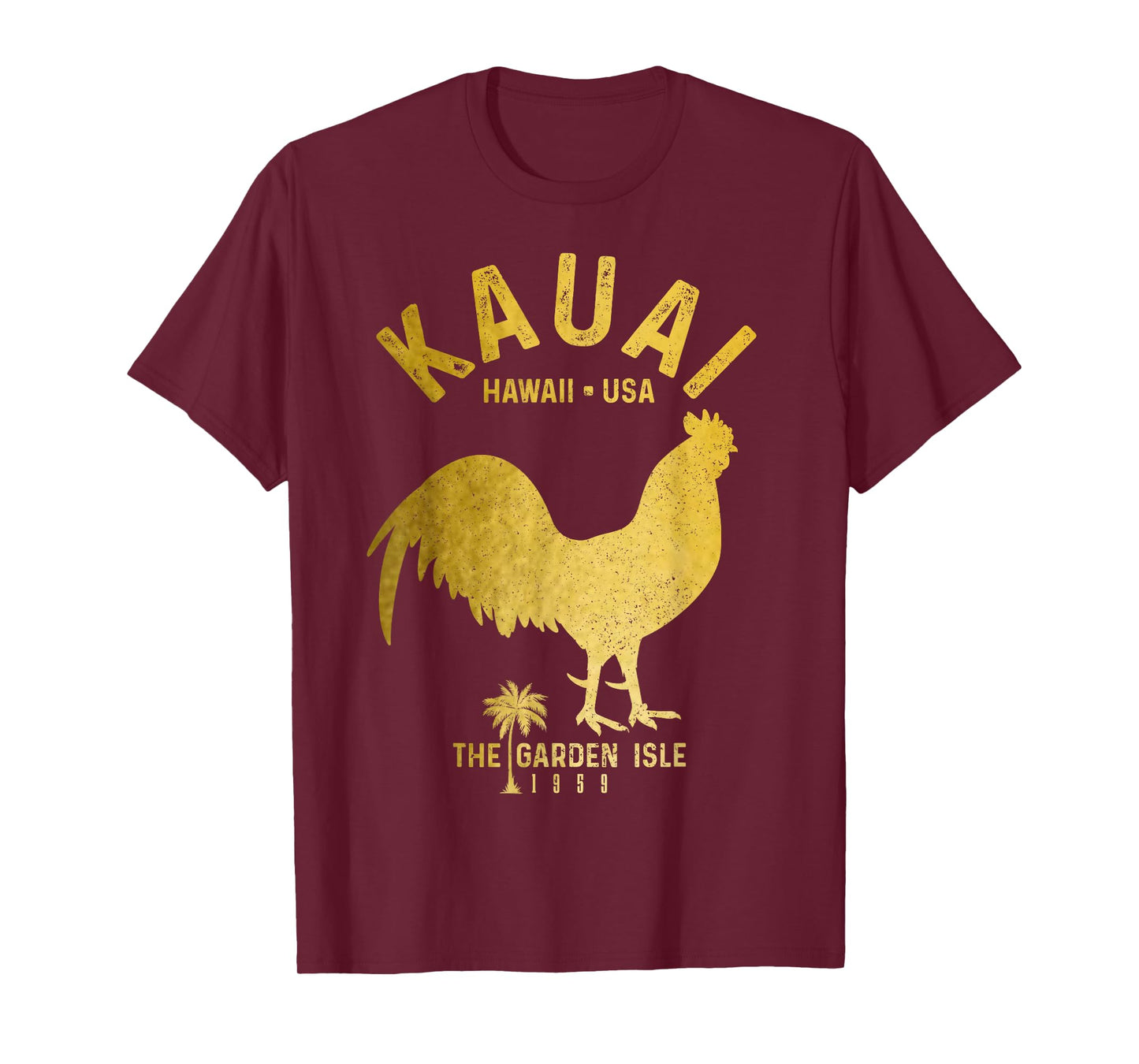 Kauai 1959 The Garden Isle Chicken Hawaii Vintage Hawaiian T-Shirt