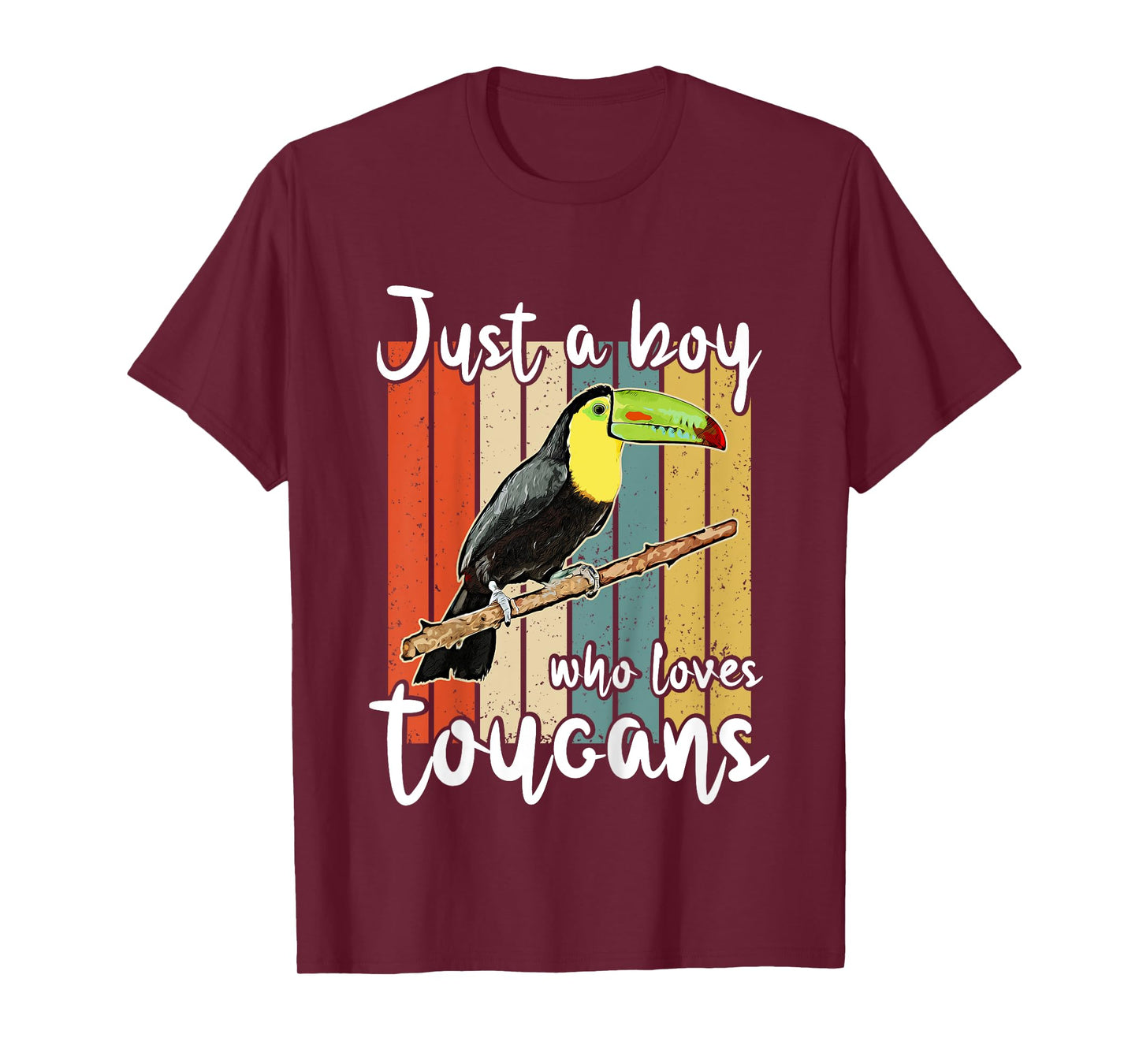 Kids Just A Boy Who Loves Toucans Retro Toucan T-Shirt