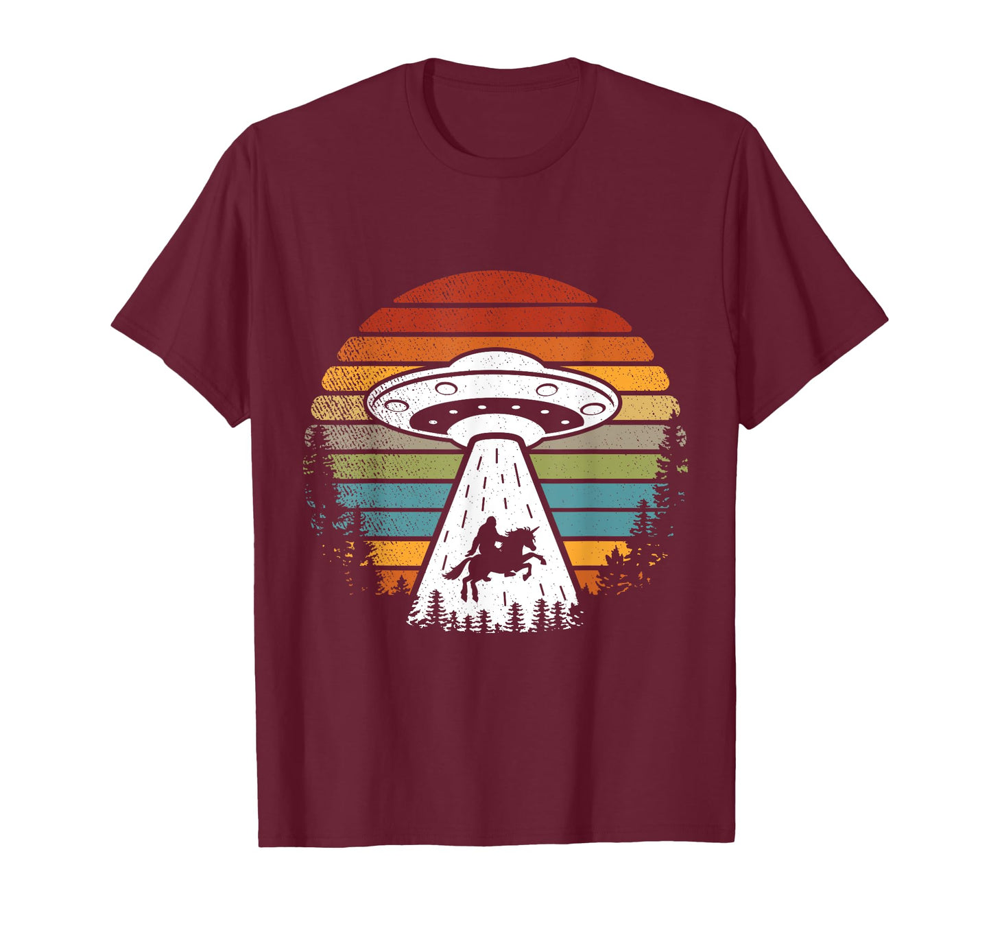 Bigfoot Alien Unicorn Sasquatch UFO T-Shirt