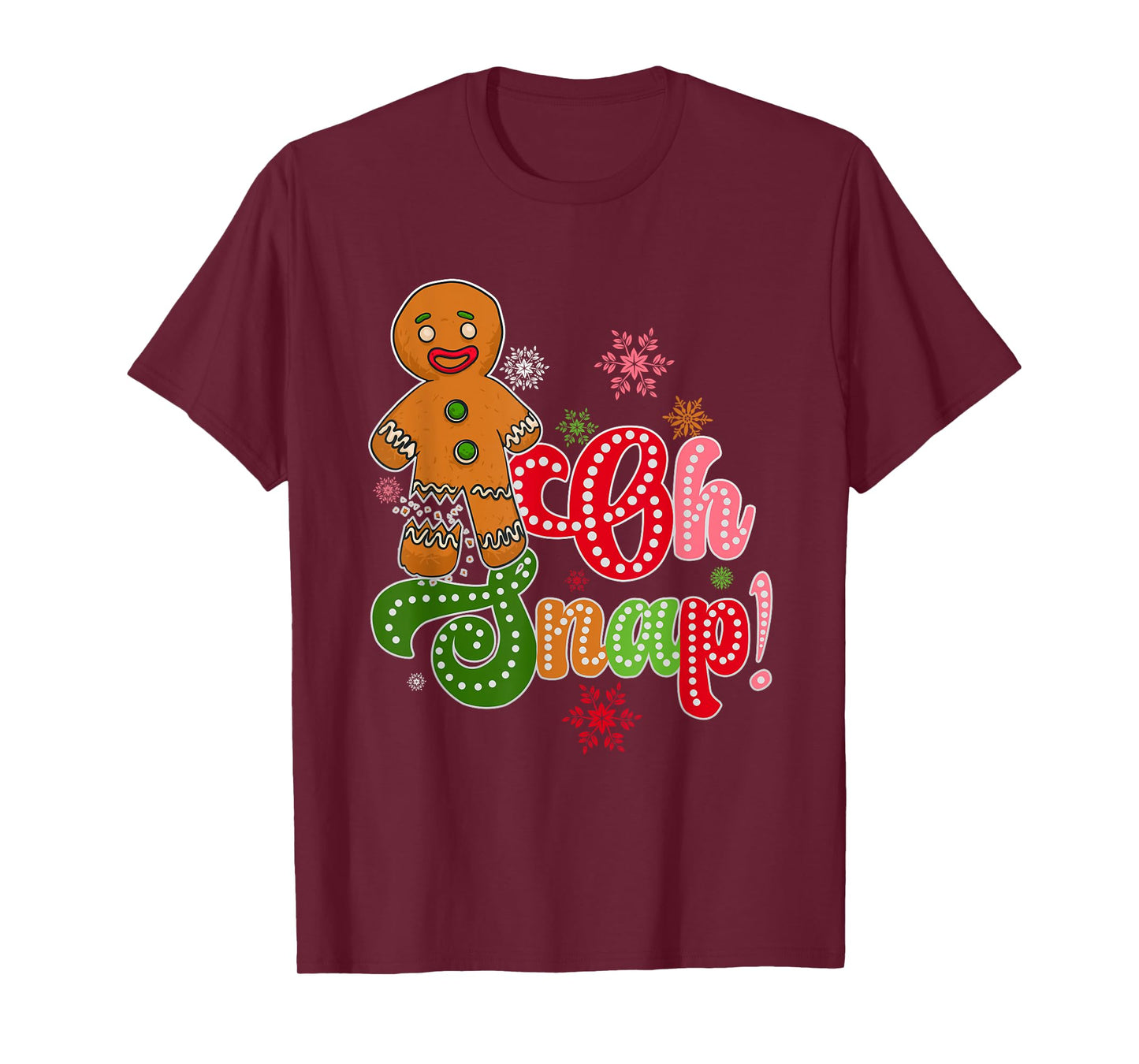 Funny Christmas Oh Snap Ginger Bread Man Christmas Family T-Shirt
